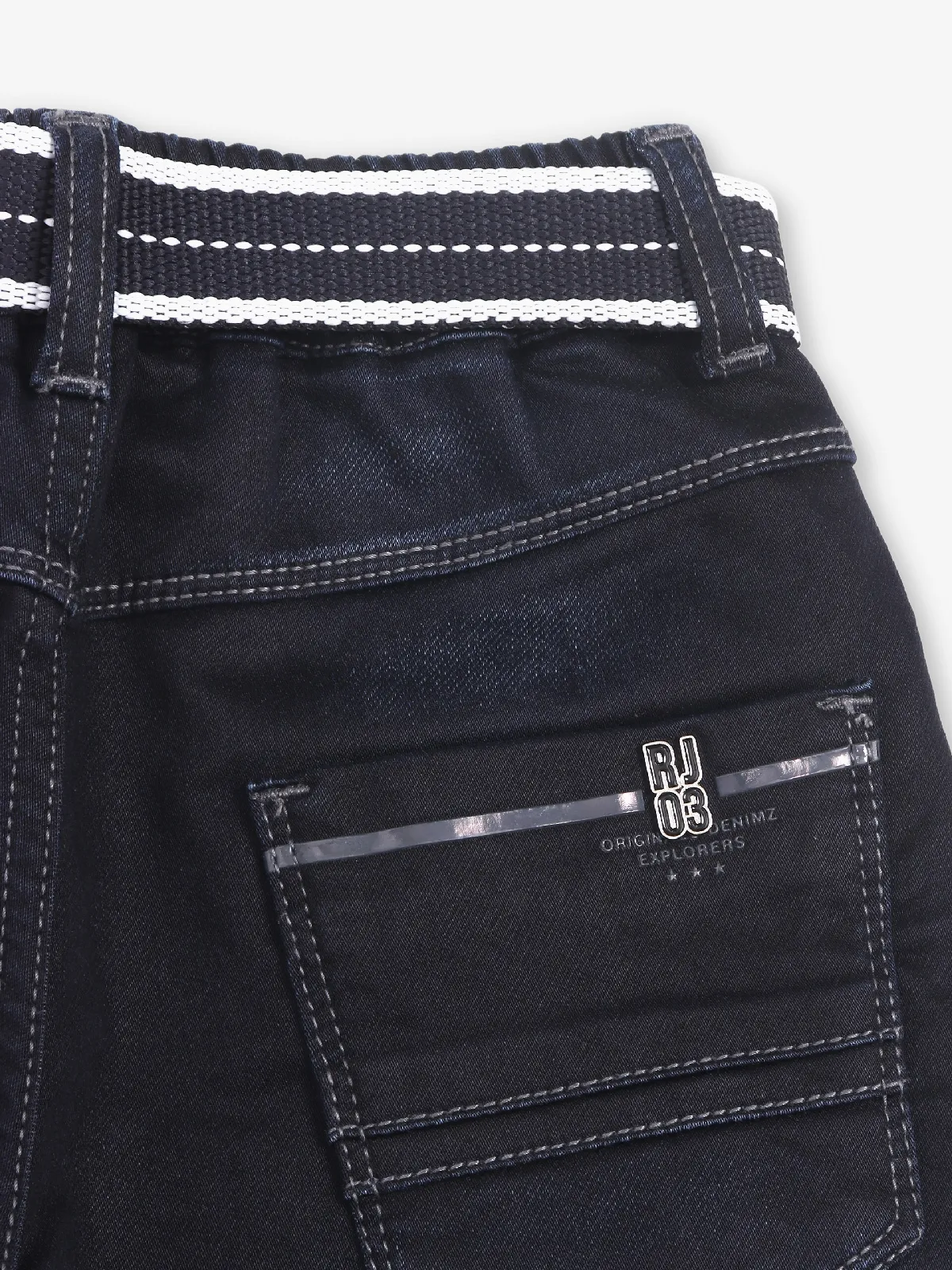 RAGS washed dark blue jeans