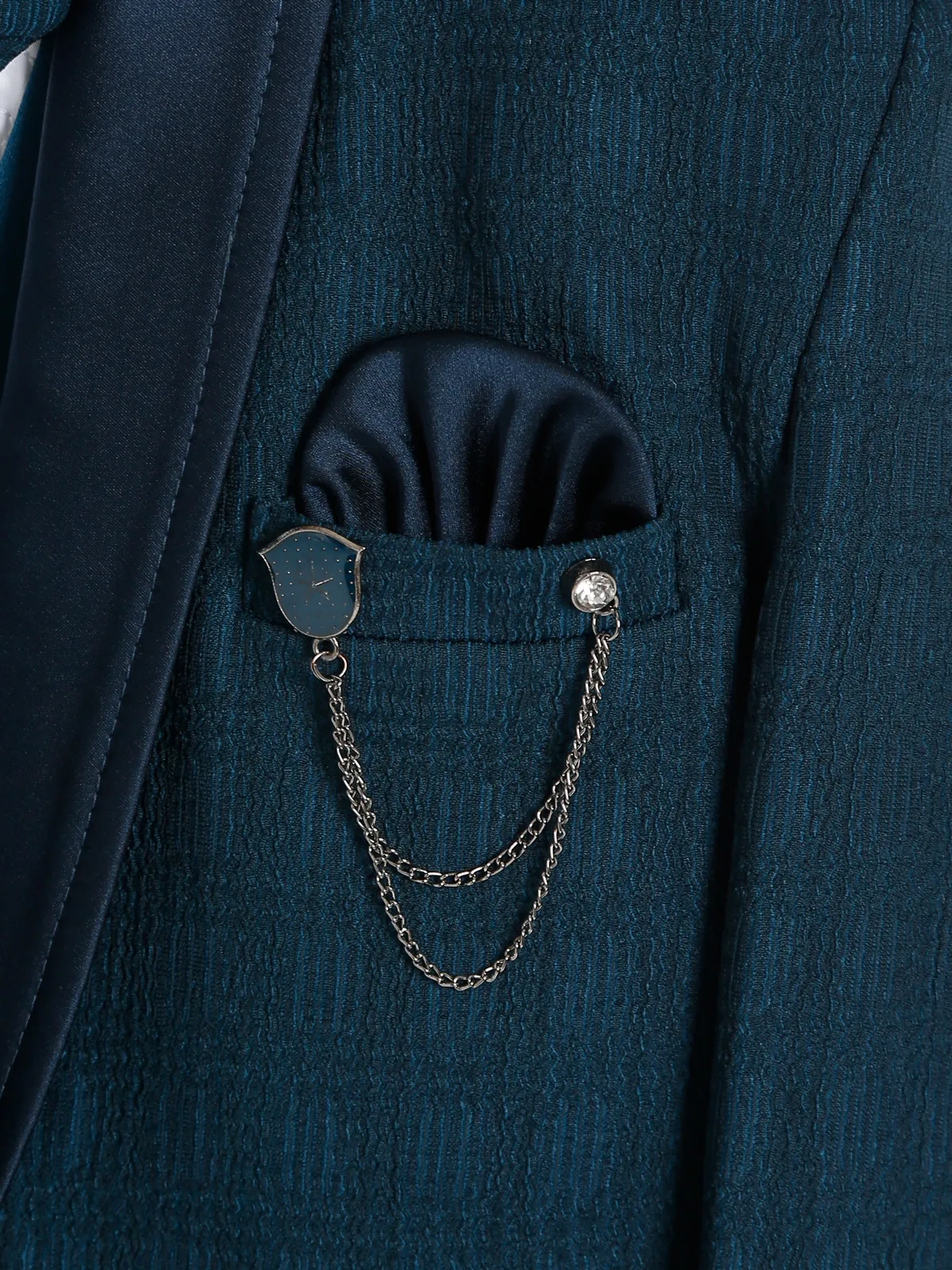 Rama blue texture coat suit