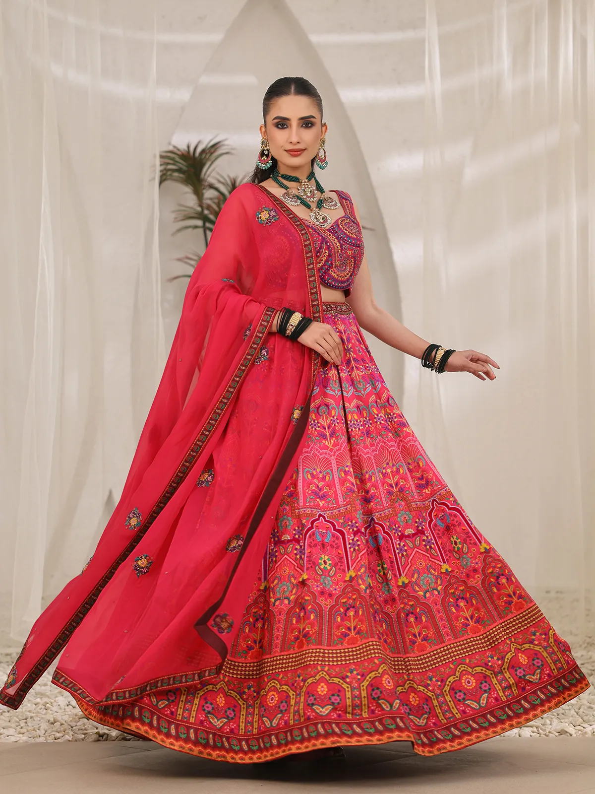 Rani printed lehenga choli