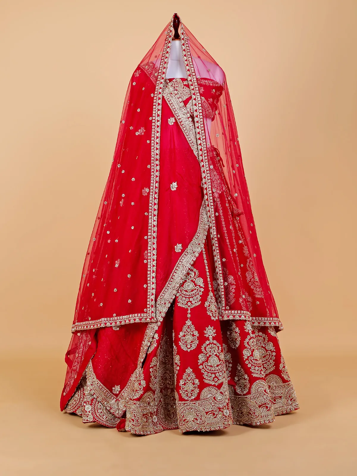 Rani raw silk bridal lehenga choli