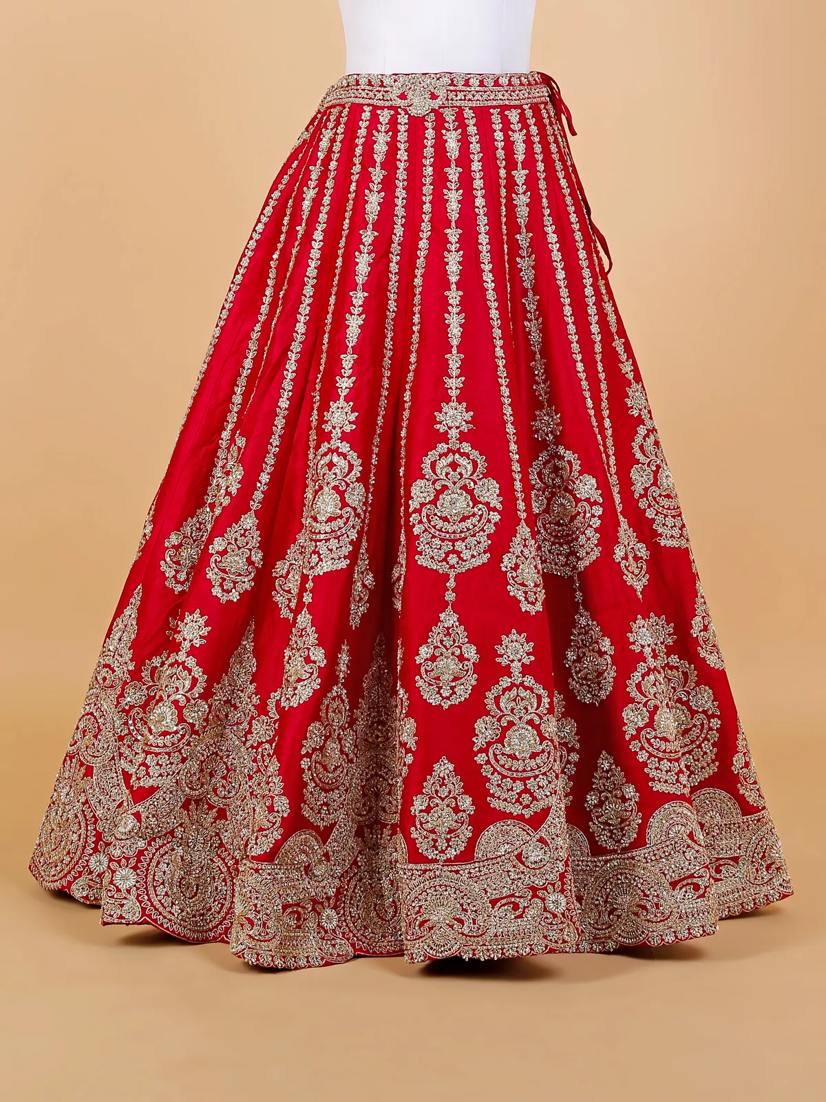 Rani raw silk bridal lehenga choli