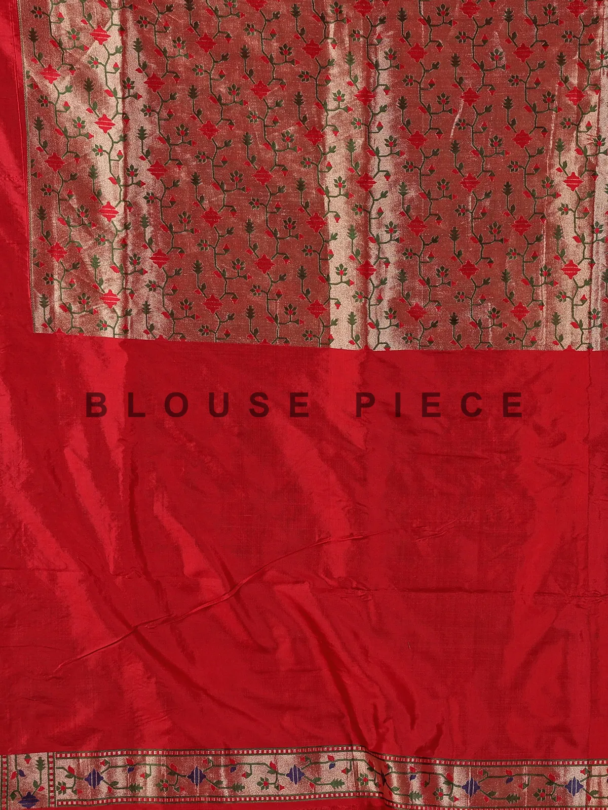 Red pure banarasi silk traditional zari festive saree