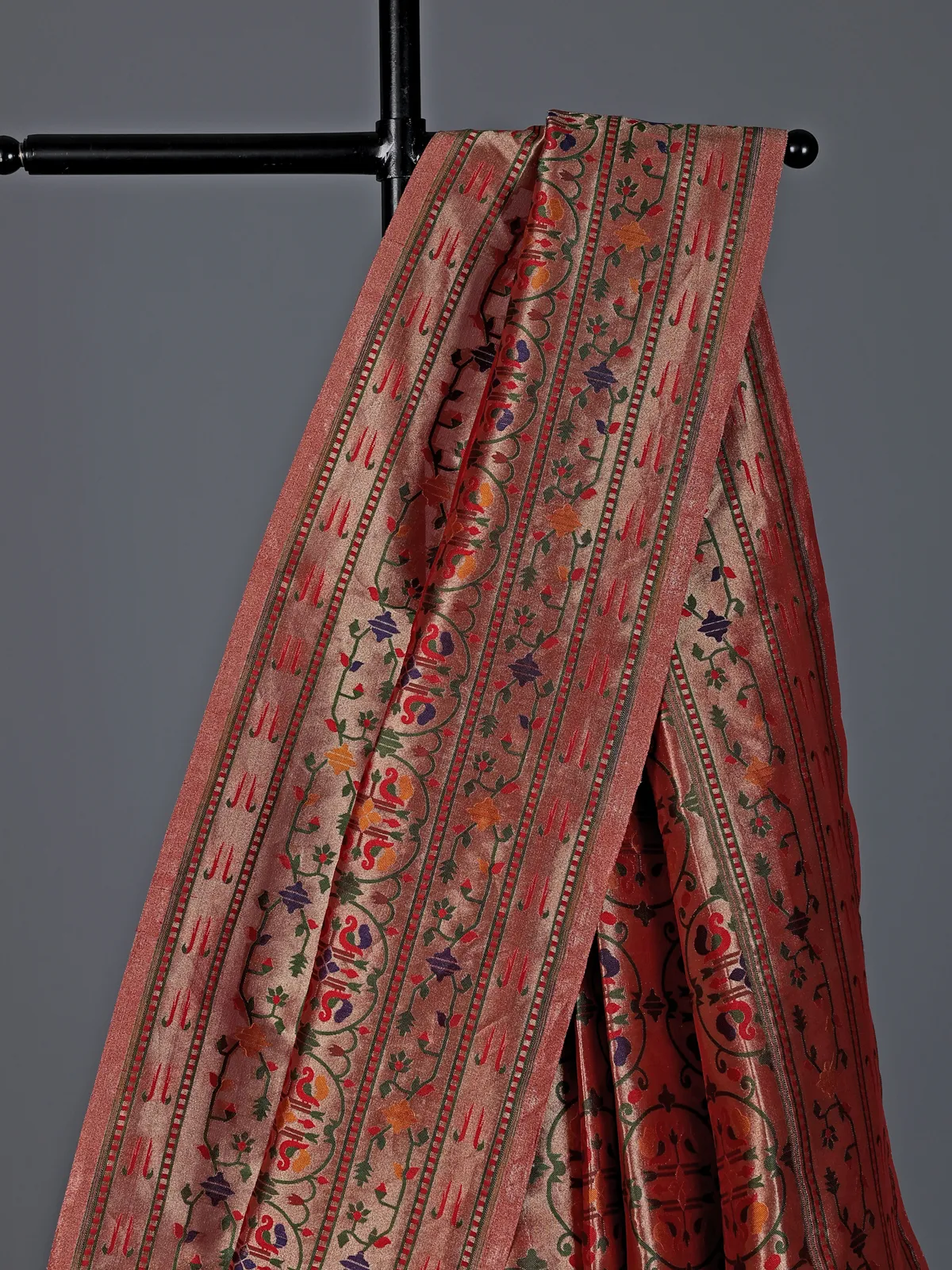 Red pure banarasi silk traditional zari festive saree