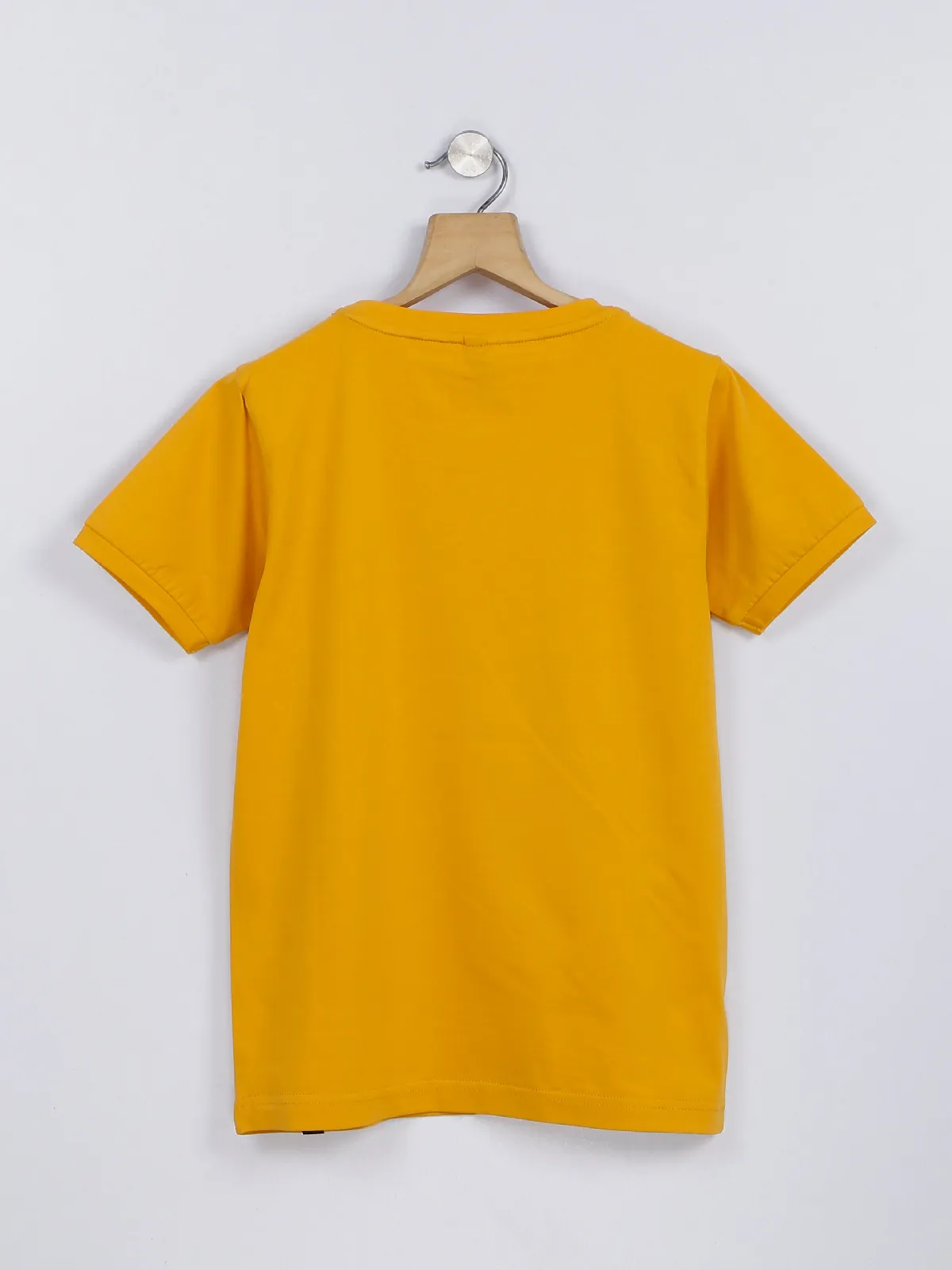 Red Sound mustard yellow printed t shirt