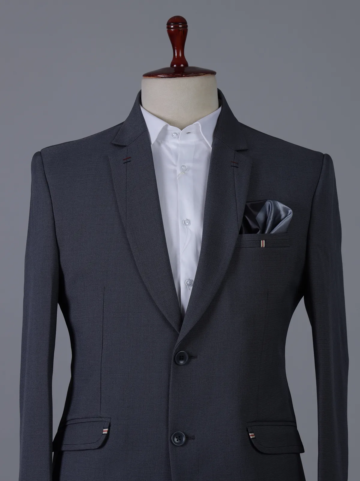 Refined classic grey terry rayon occasion blazer