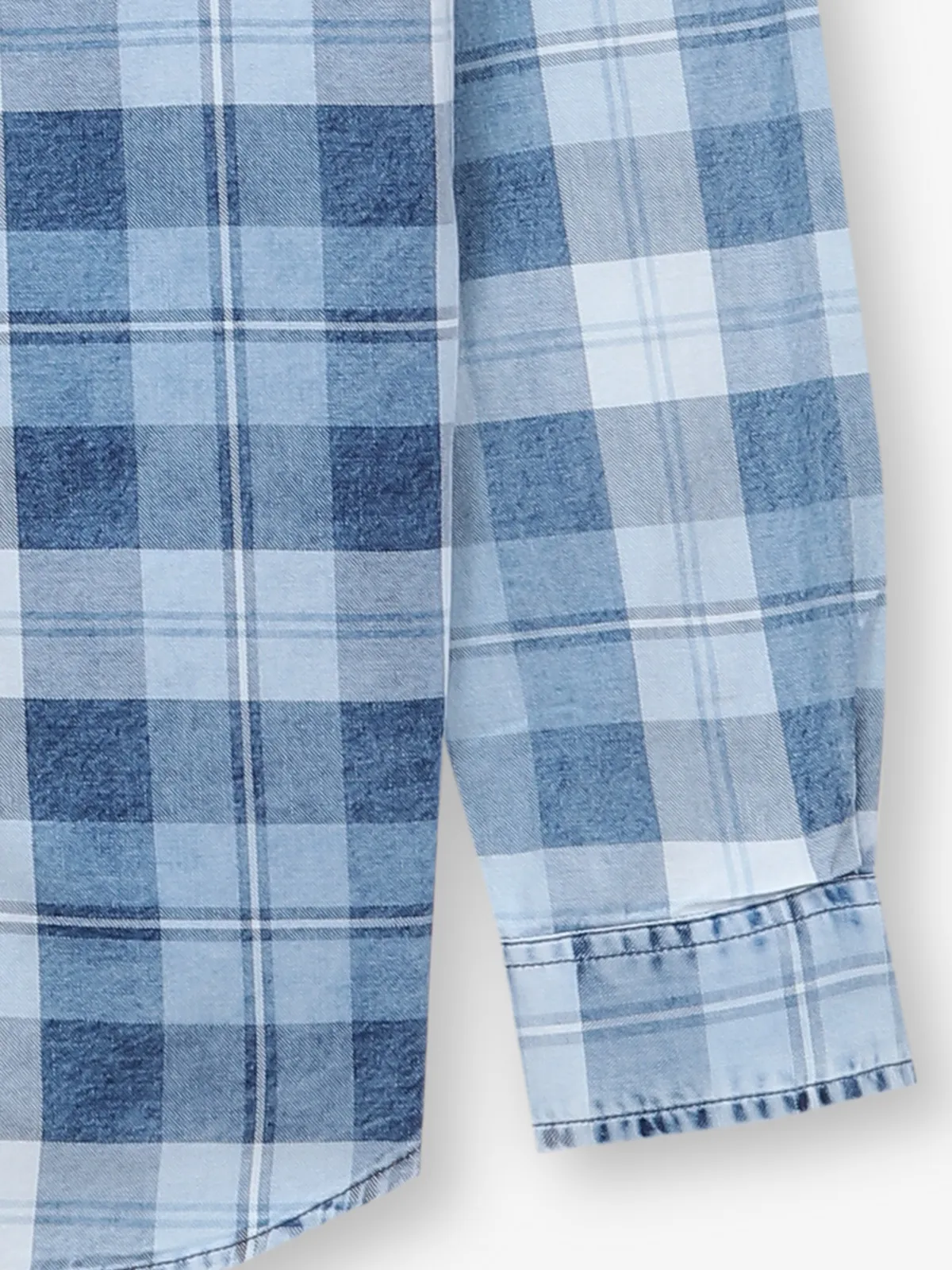 RIVER BLUE blue denim checks shirt