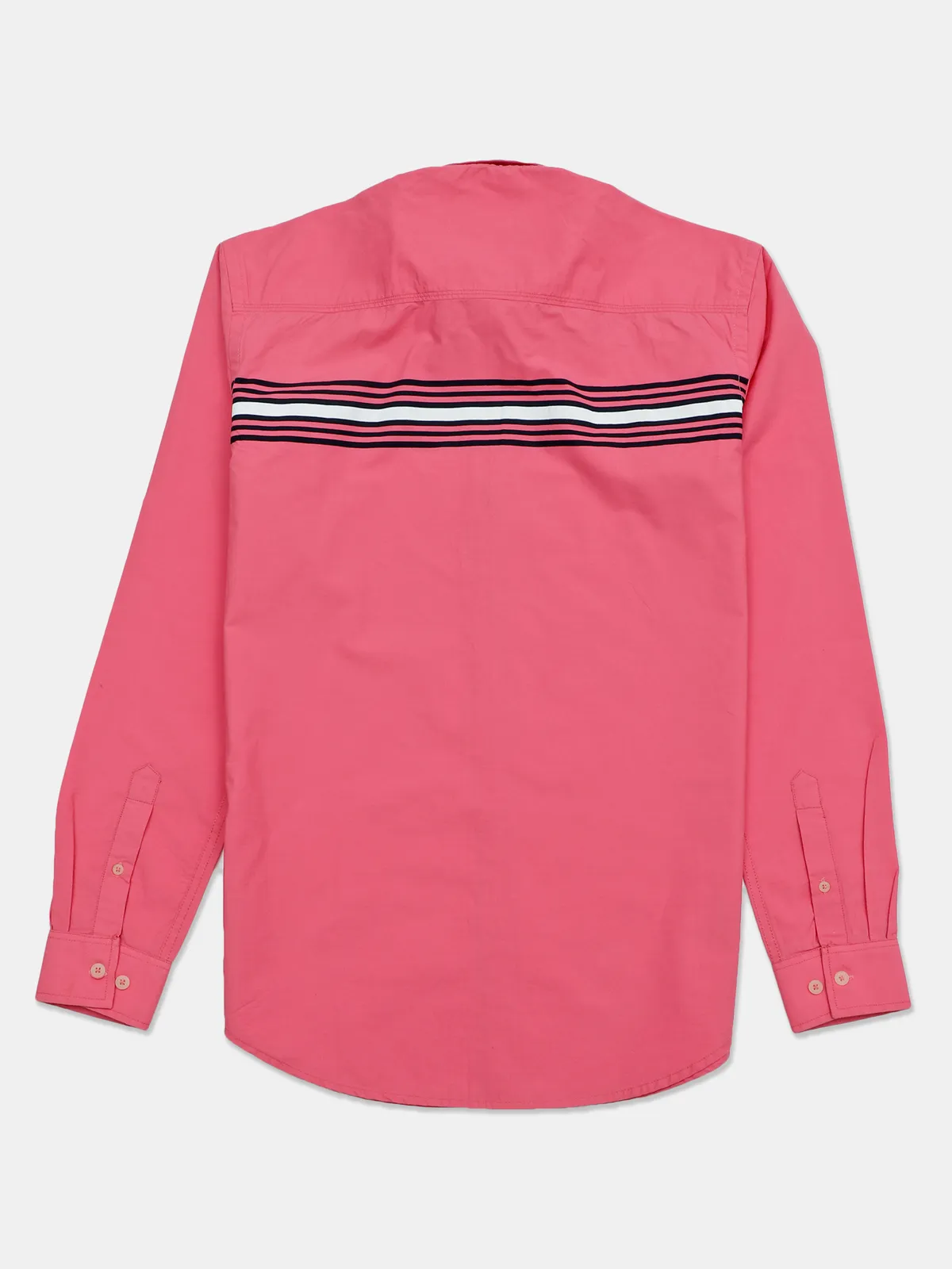 River Blue casual wear pink stripe shirt