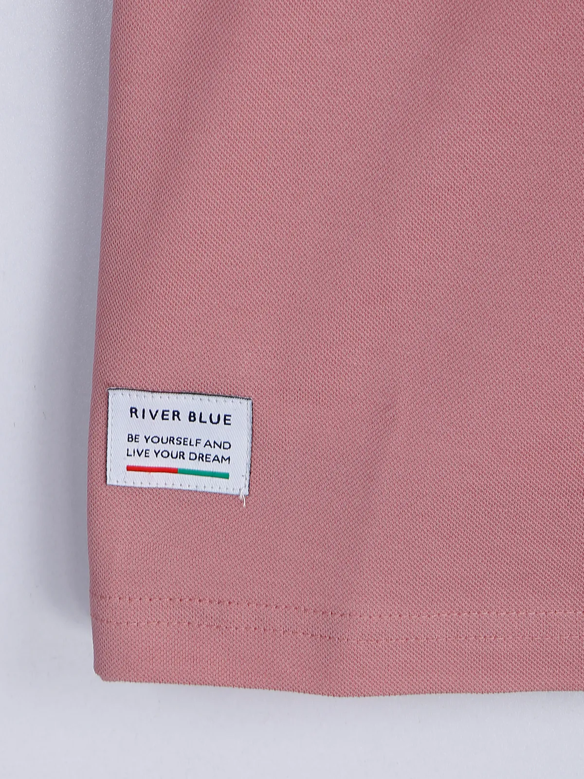 River Blue onion pink cotton plain t shirt