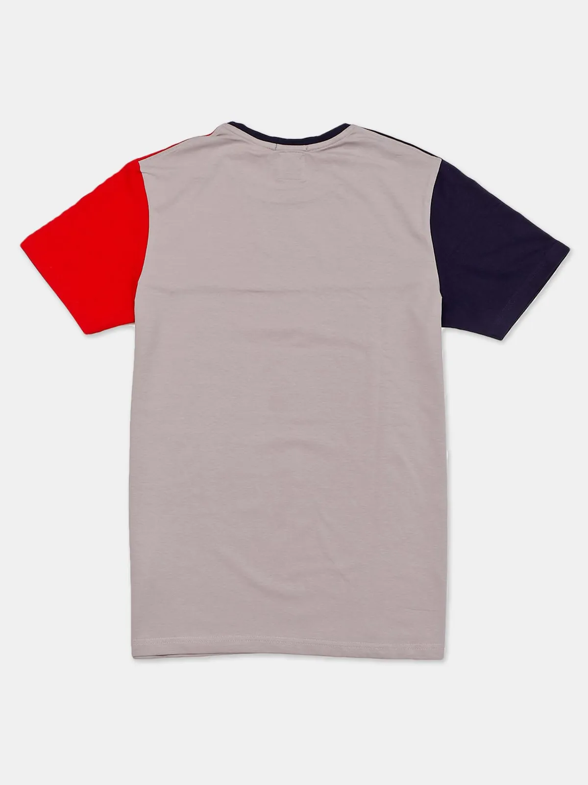 River Blue solid grey cotton t-shirt