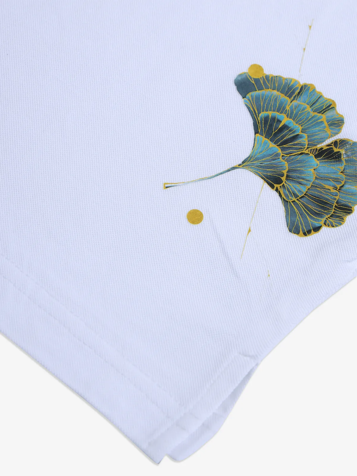 RIVER BLUE white cotton printed casual t-shirt