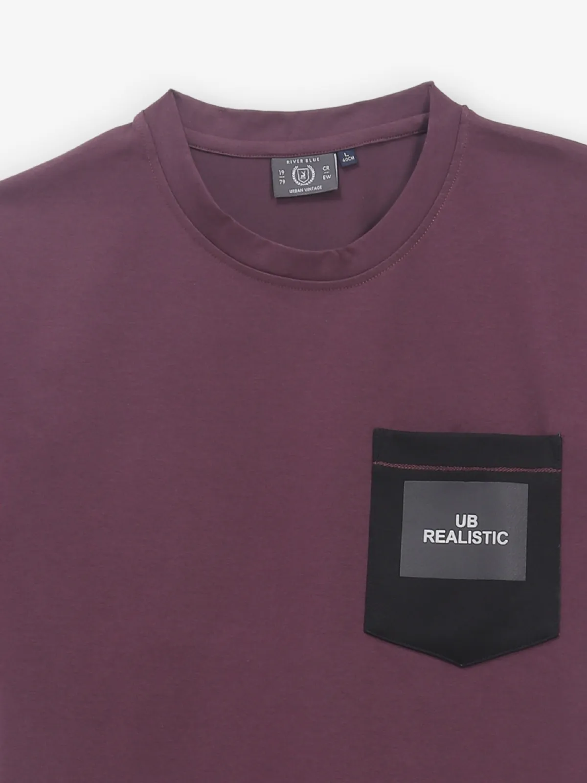 RIVER BLUE wine men t-shirt in cotton