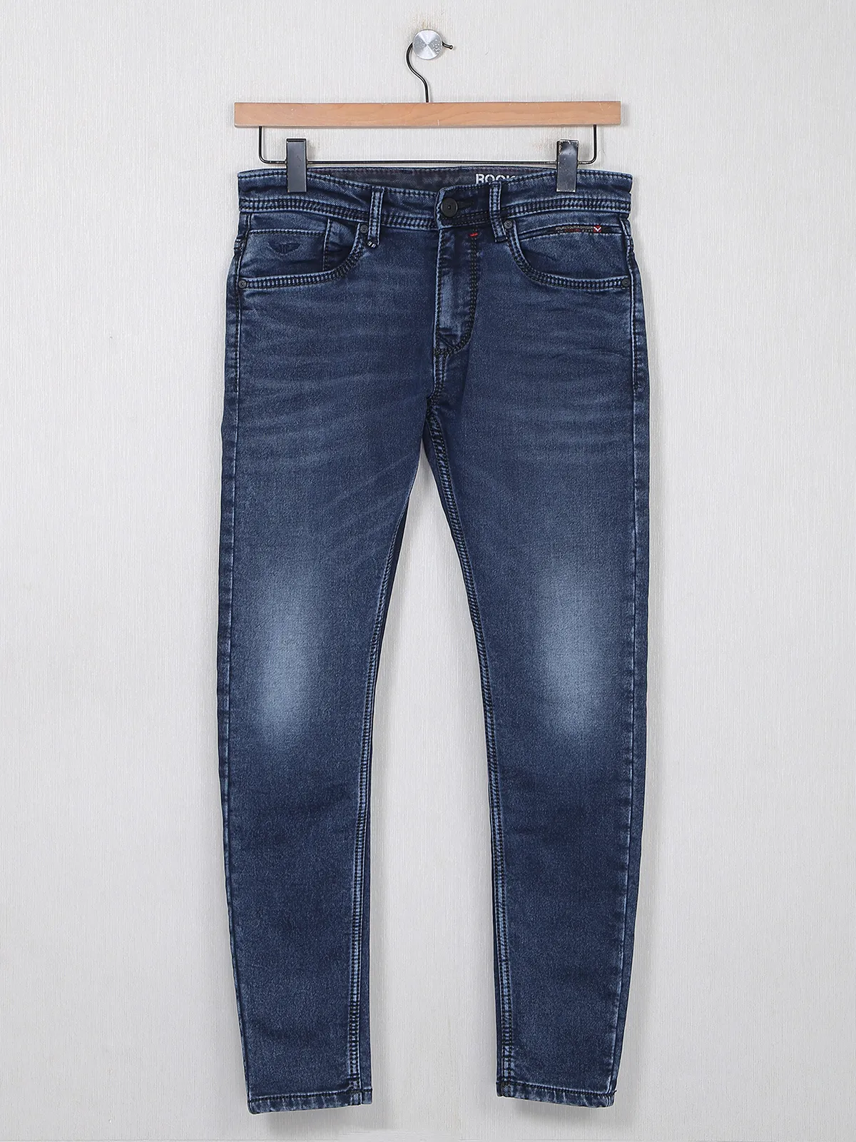 Rookies blue denim washed jeans