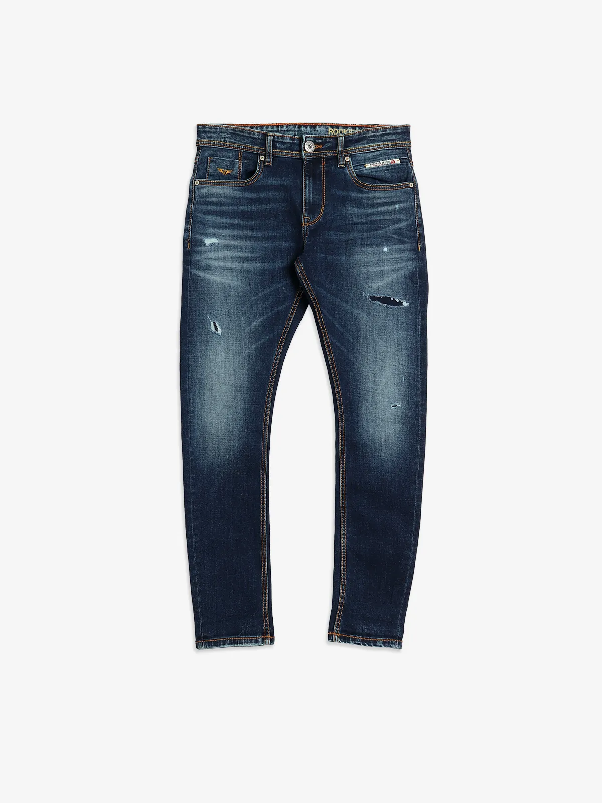 ROOKIES dark blue denim washed jeans