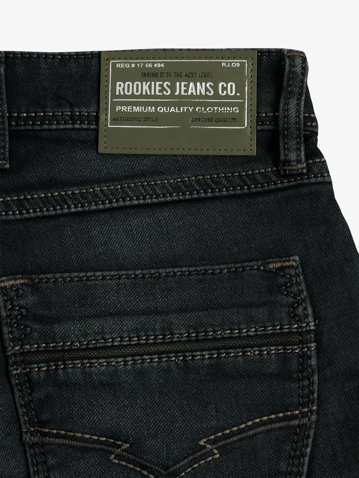 ROOKIES dark blue washed denim jeans