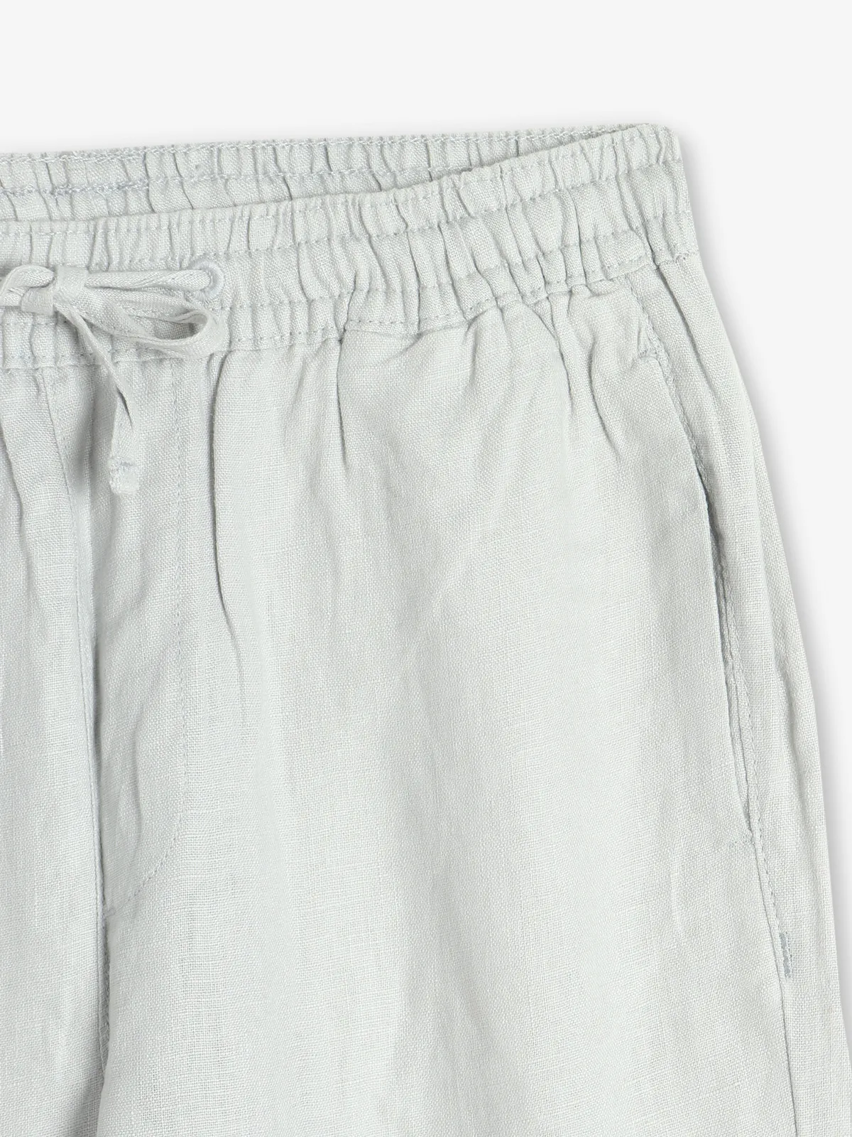 ROOKIES grey linen solid track pant