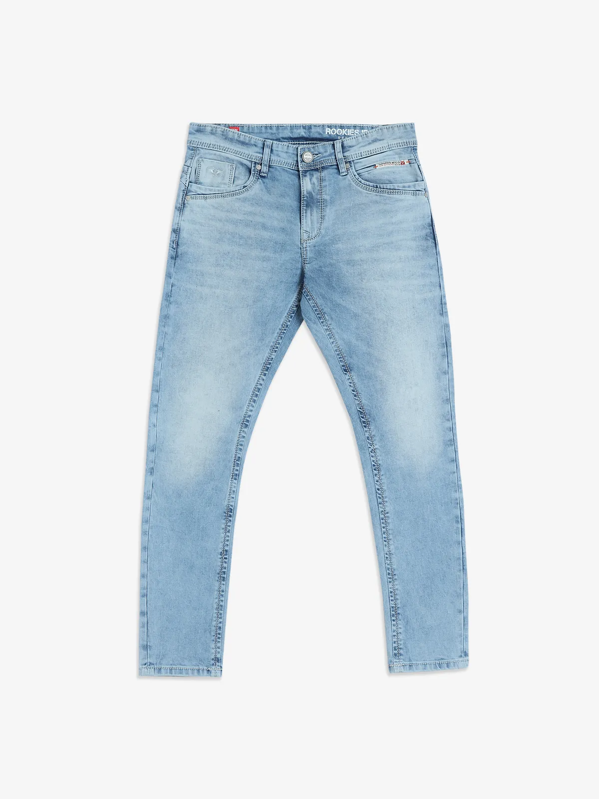 ROOKIES ice blue washed springsteen fit jeans