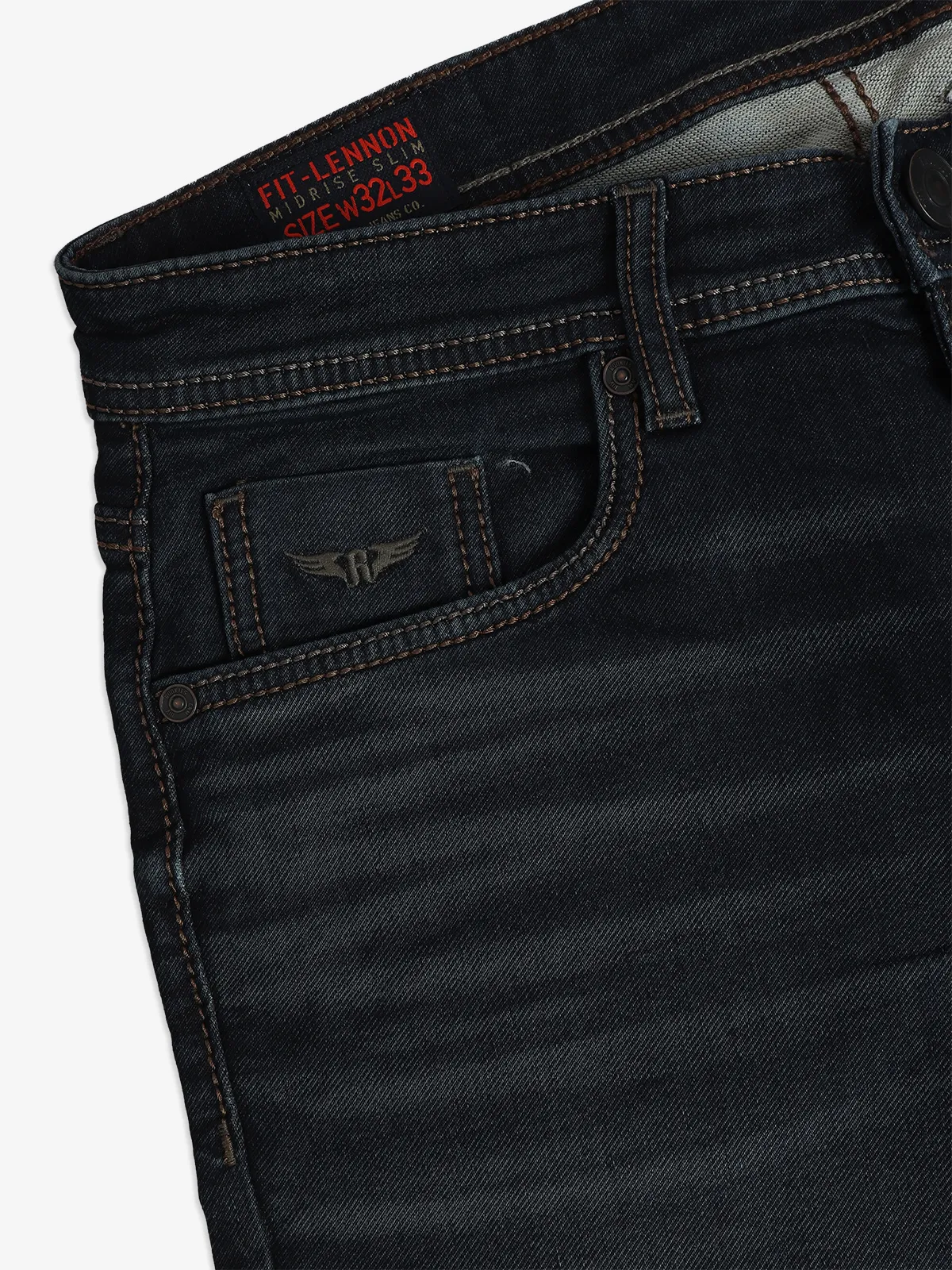 ROOKIES washed navy lennon fit jeans