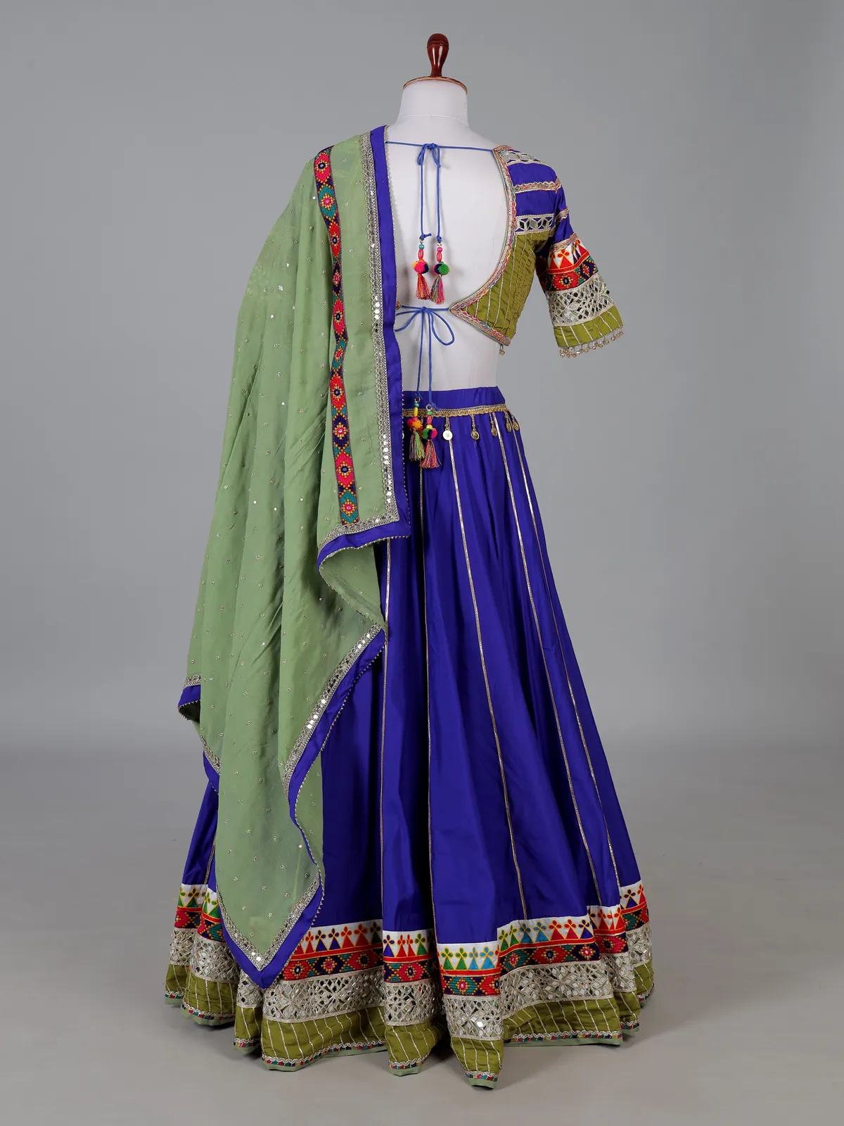 blue garba dress Royal Blue Garba Festive Lehenga Choli