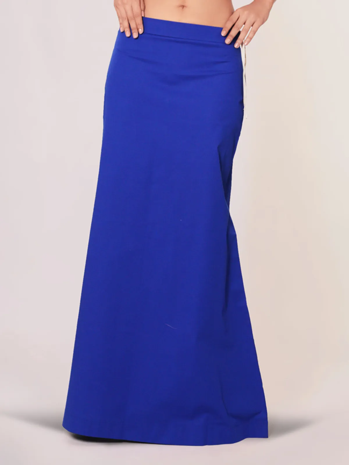 Royal blue plain saree shaper