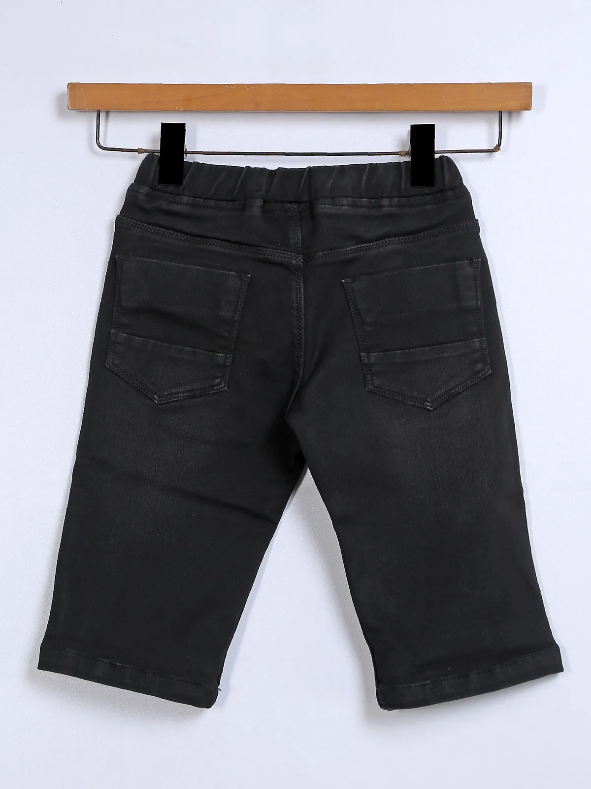 Ruff black casual denim short