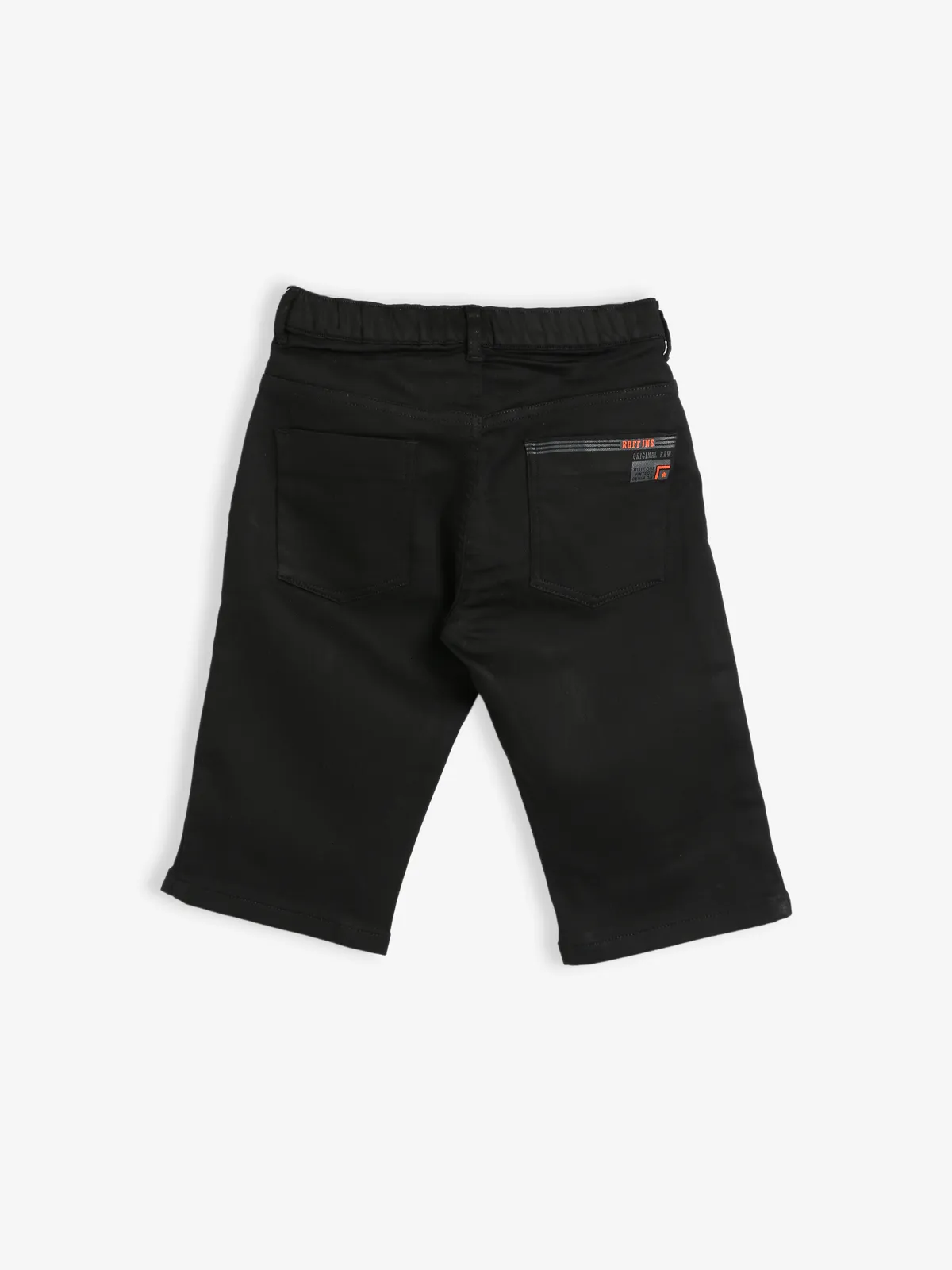 Ruff black denim shorts
