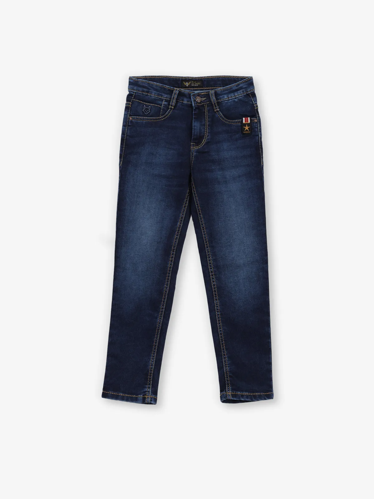 RUFF dark blue denim washed jeans for boys