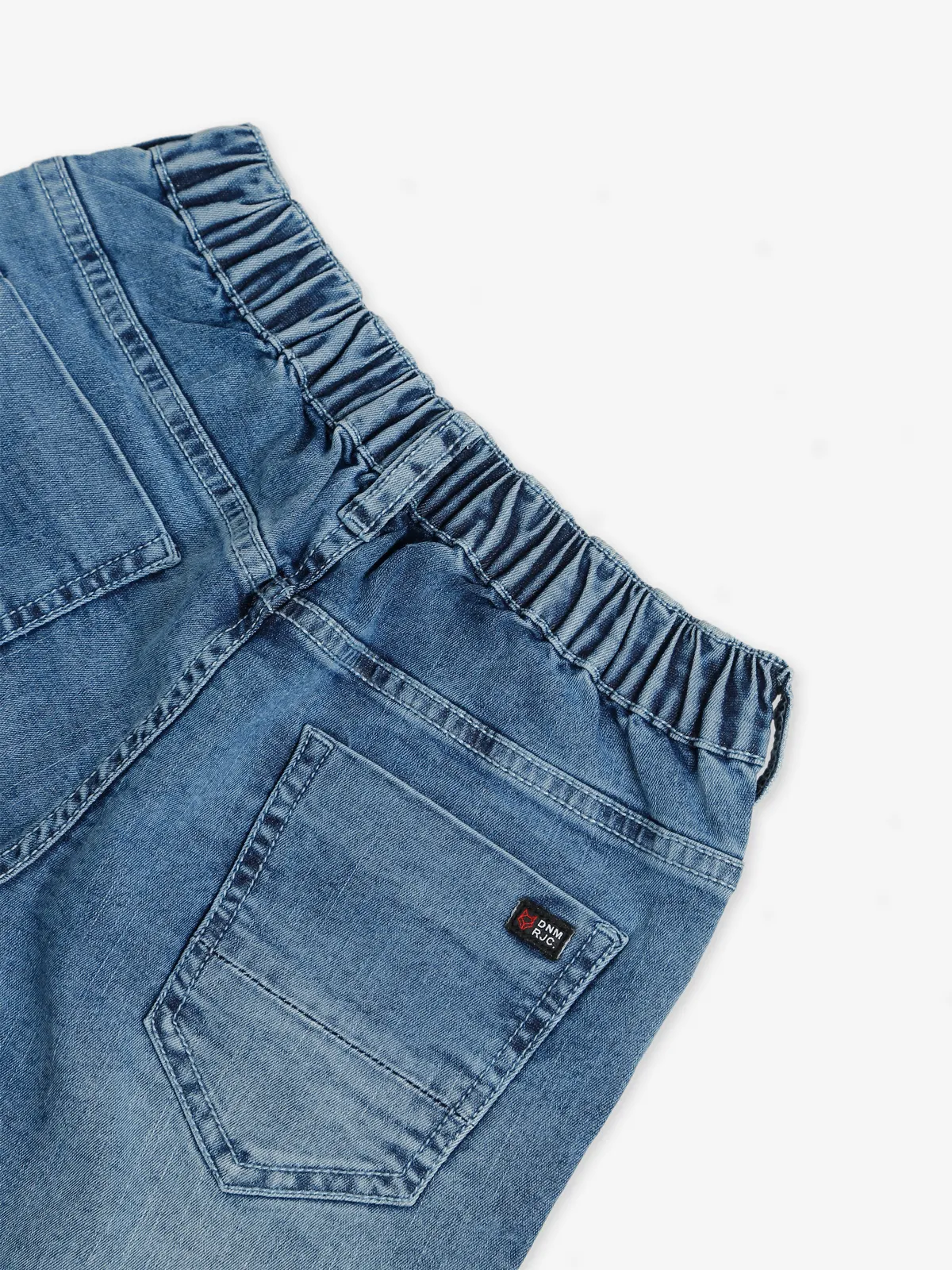 Ruff light blue washed denim shorts