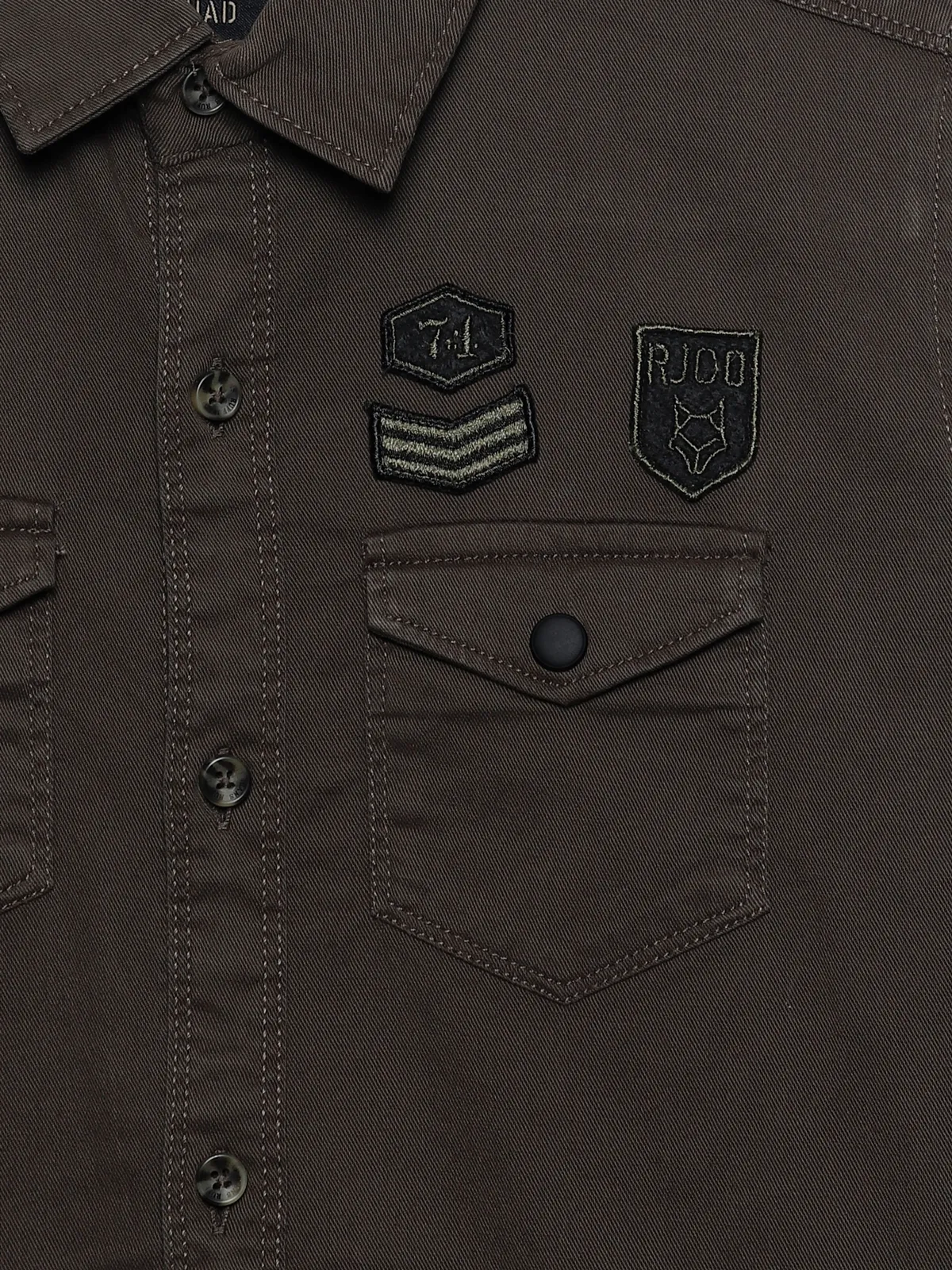 Ruff military green cotton shirt