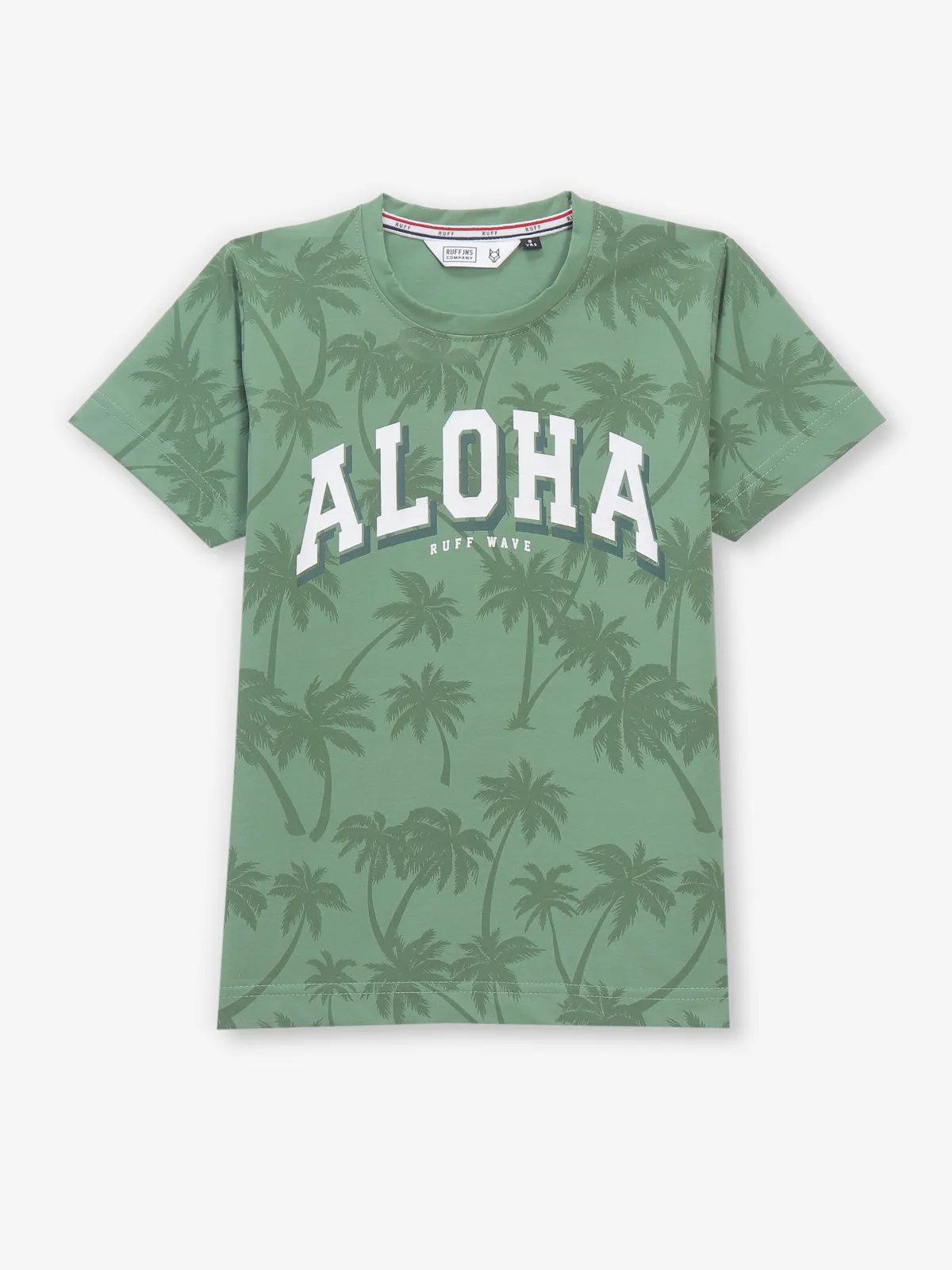 RUFF printed green cotton t-shirt