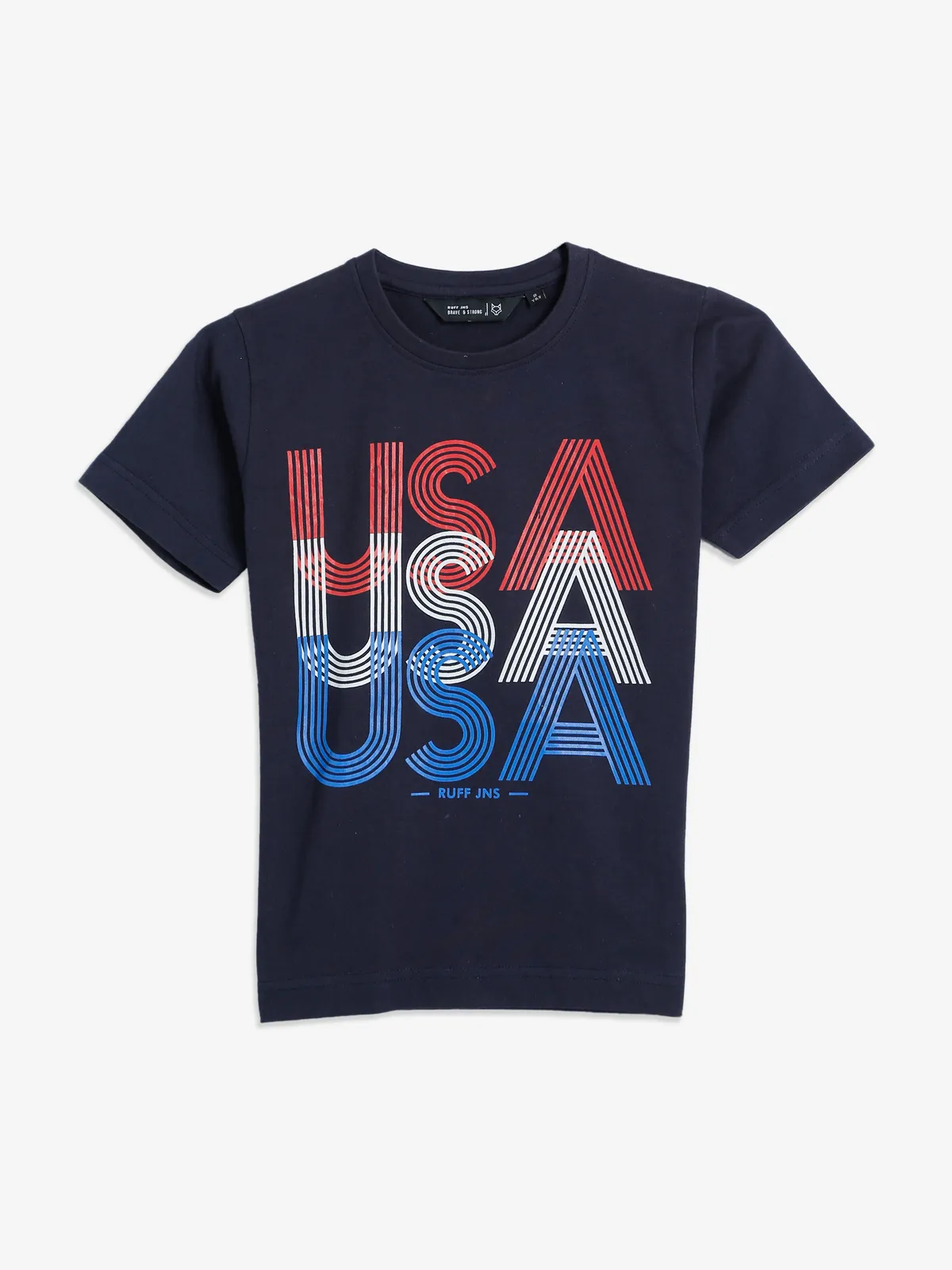 Ruff printed navy t shirt