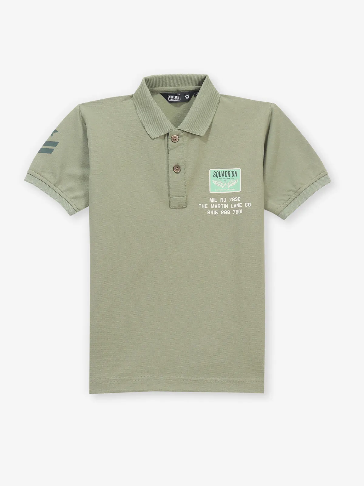 RUFF printed olive cotton boys t-shirt
