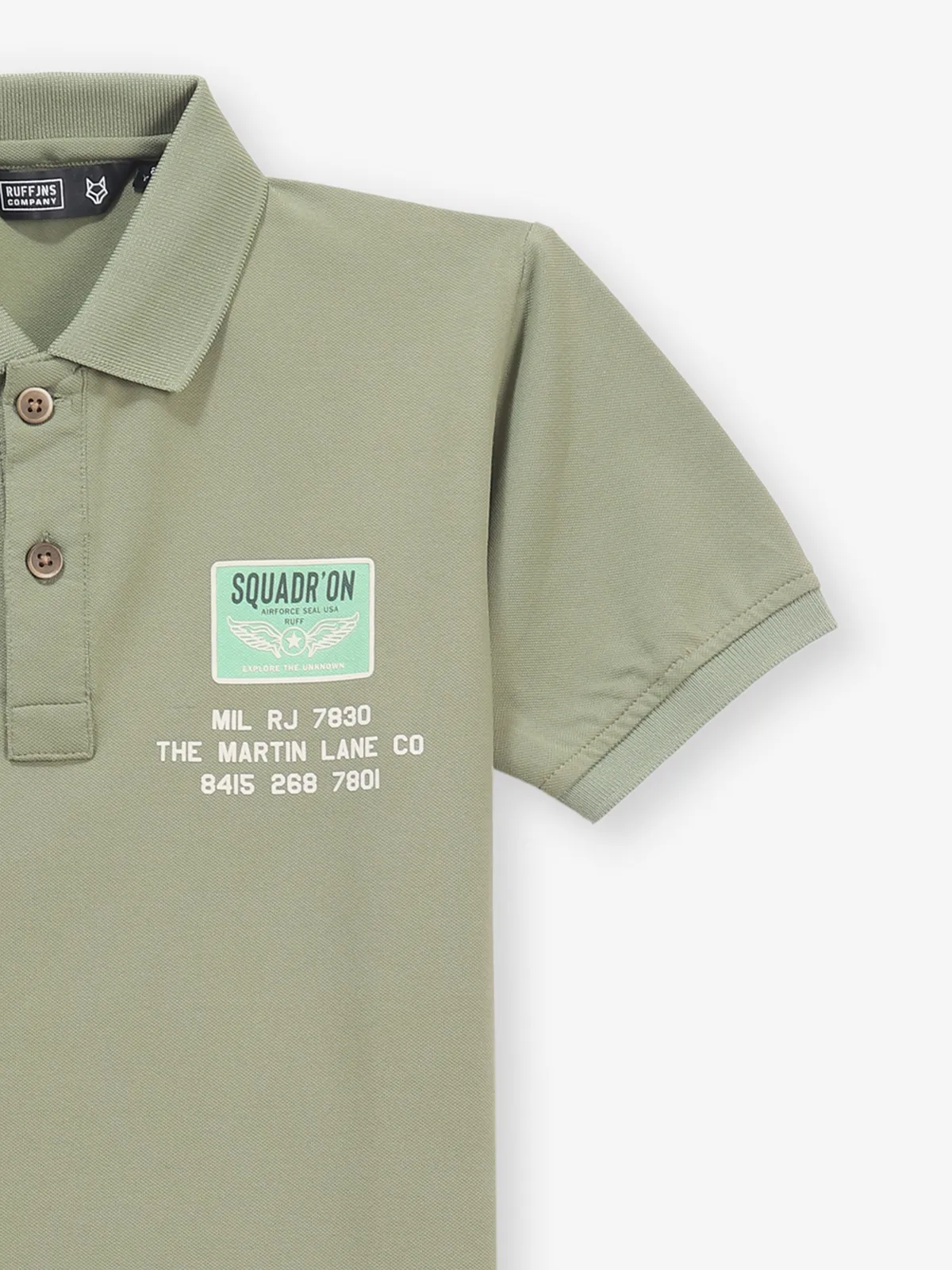 RUFF printed olive cotton boys t-shirt