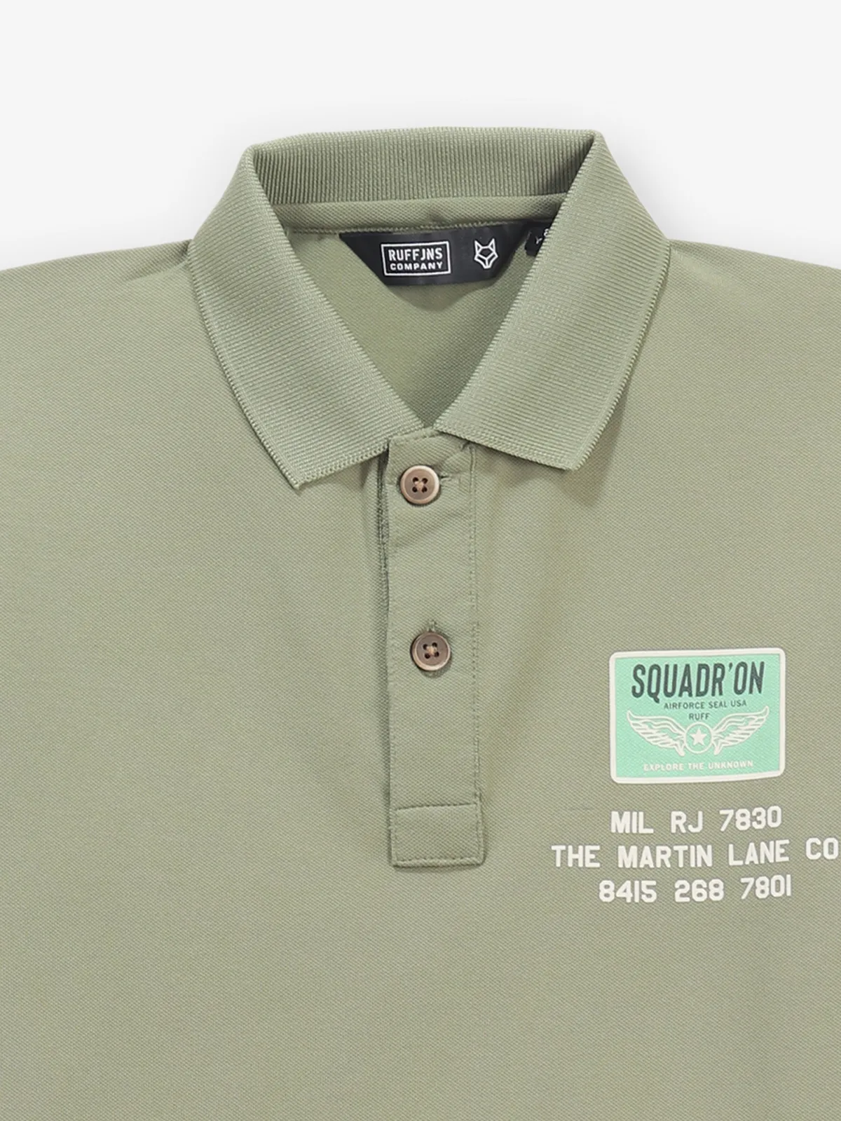 RUFF printed olive cotton boys t-shirt
