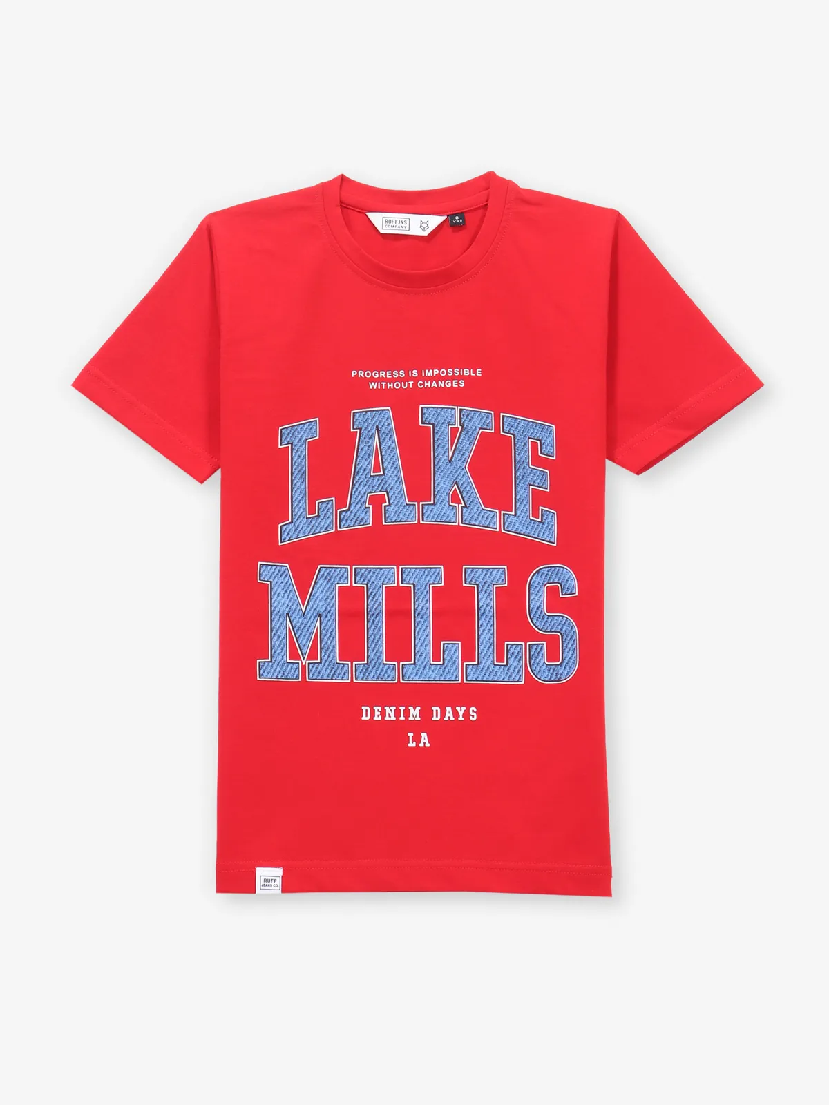 RUFF red printed cotton t-shirt