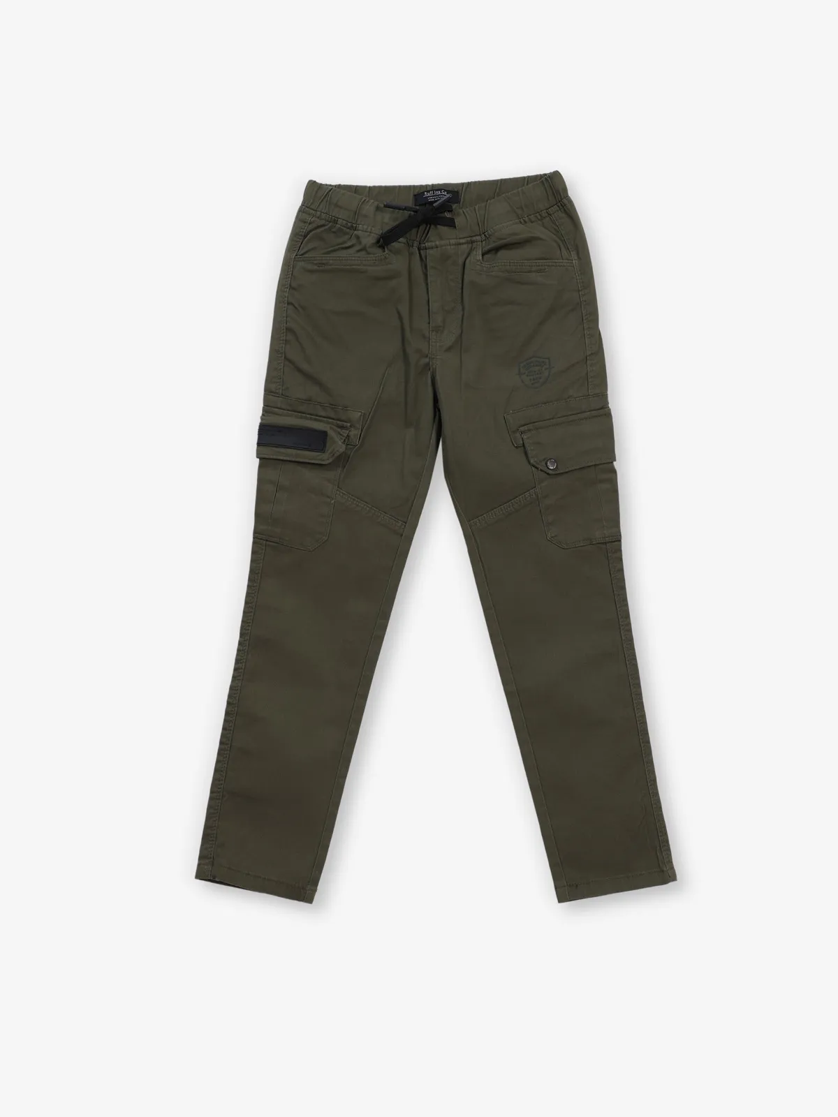 RUFF solid dark olive cotton cargo