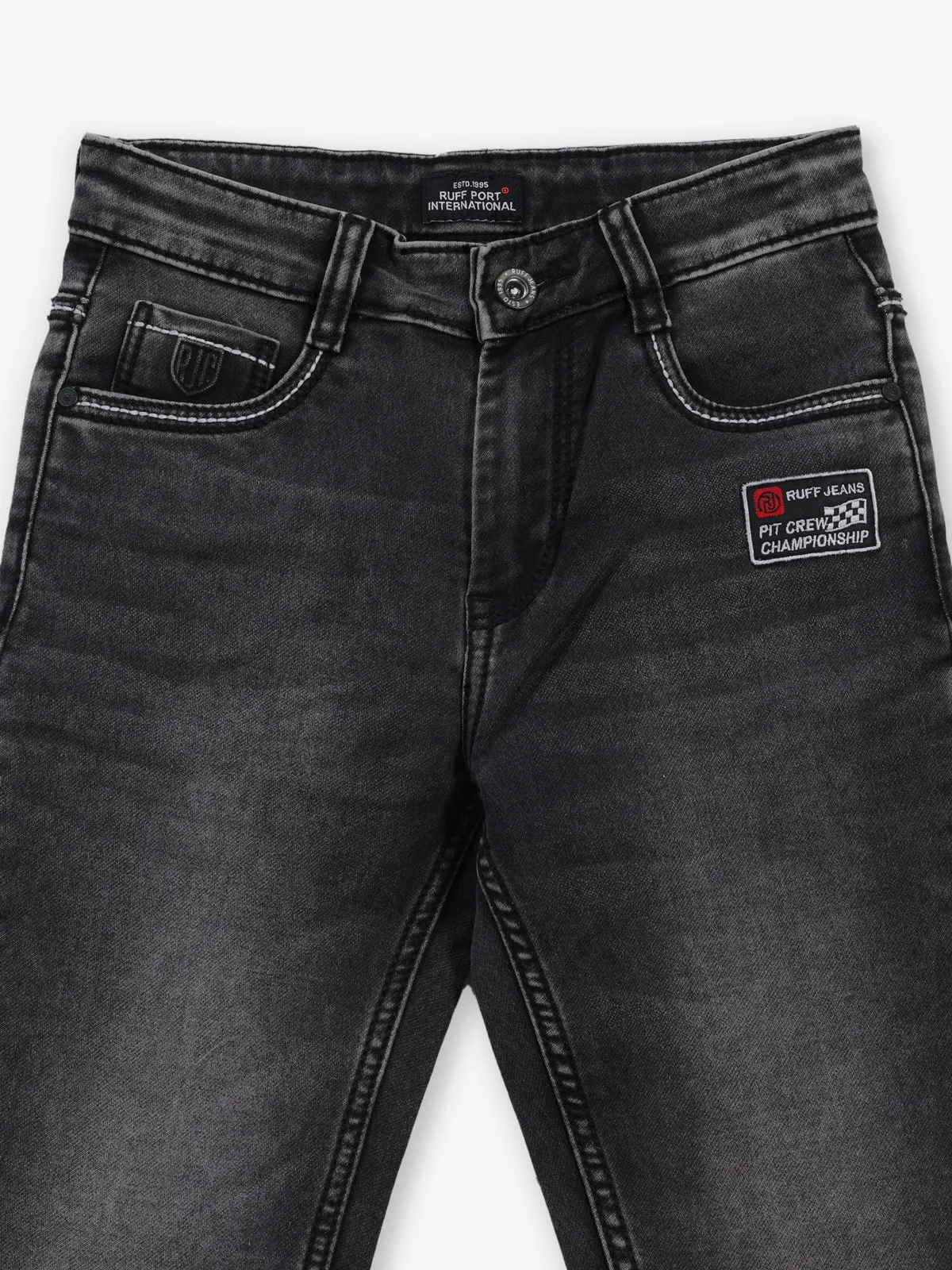 RUFF washed grey slim fit denim for boy