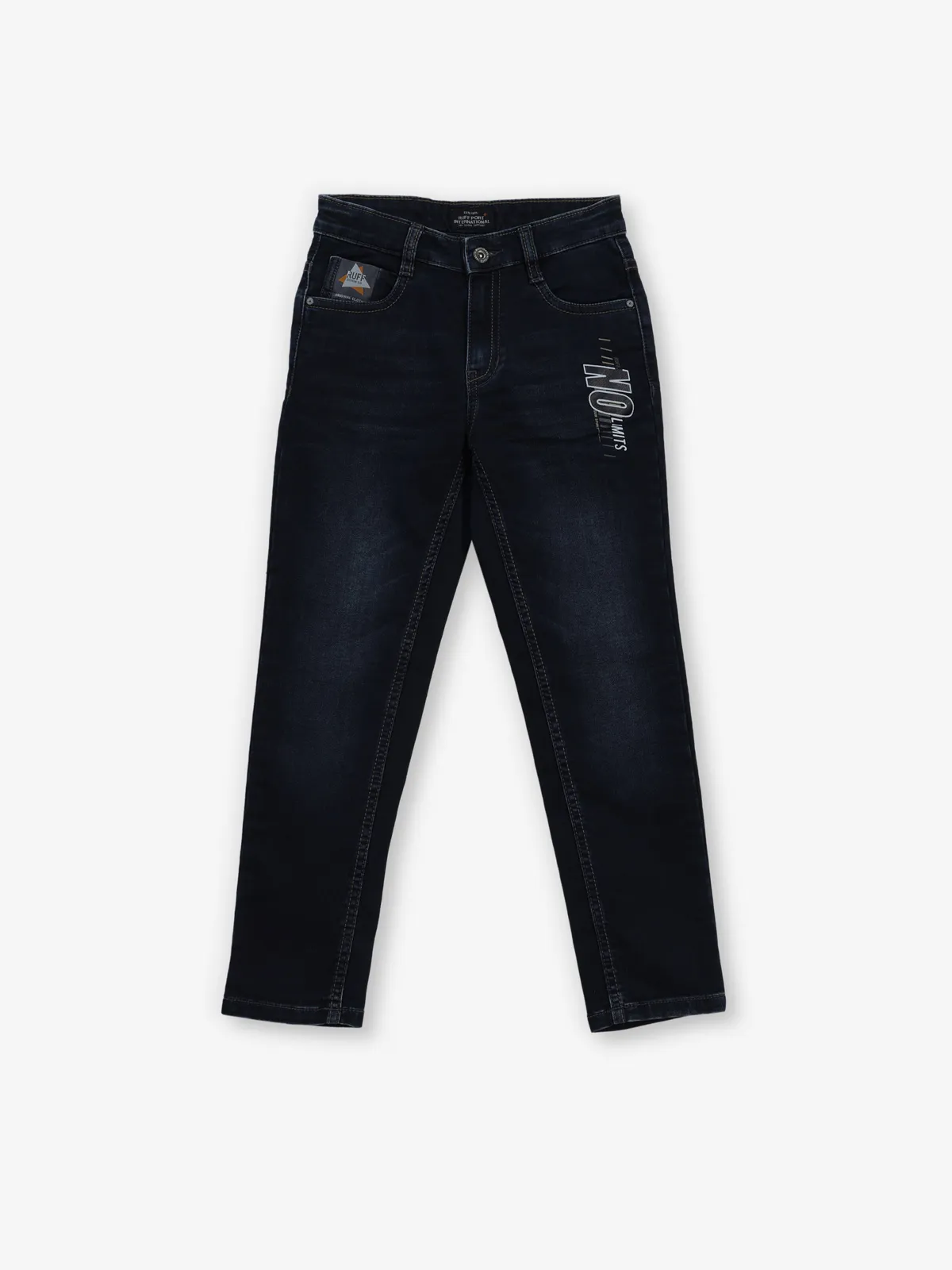 RUFF washed navy slim fit denim for little boy