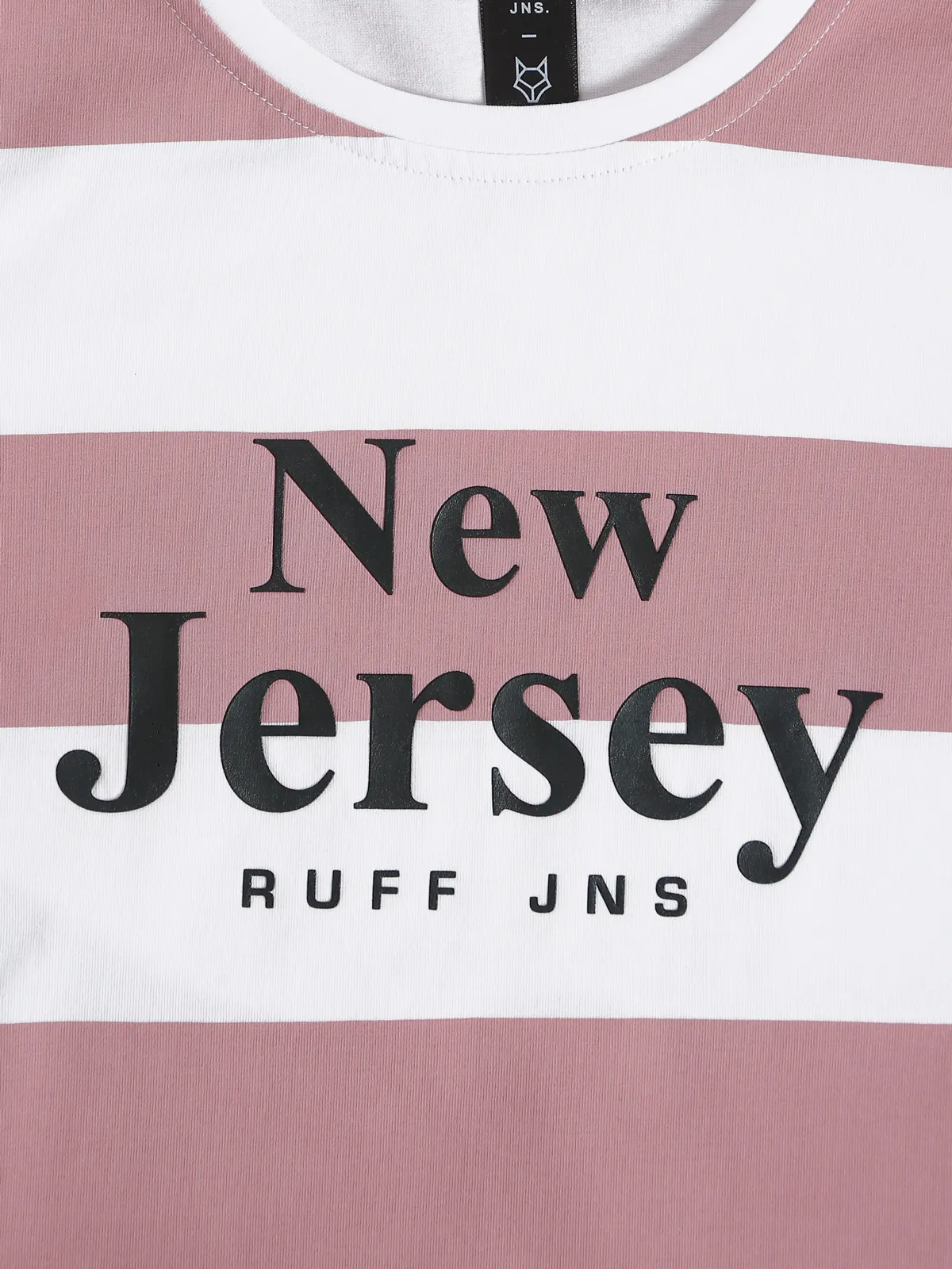 Ruff white and pink stripe t shirt