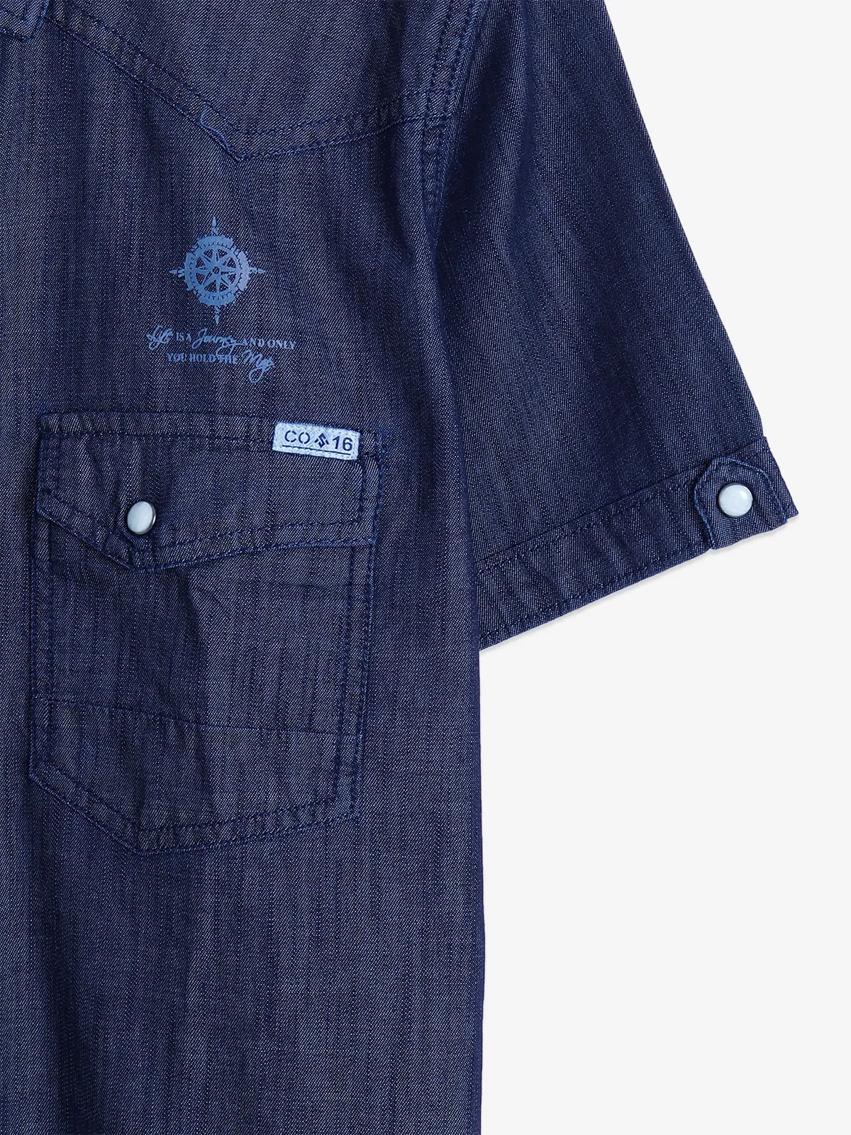 Scratch navy denim shirt