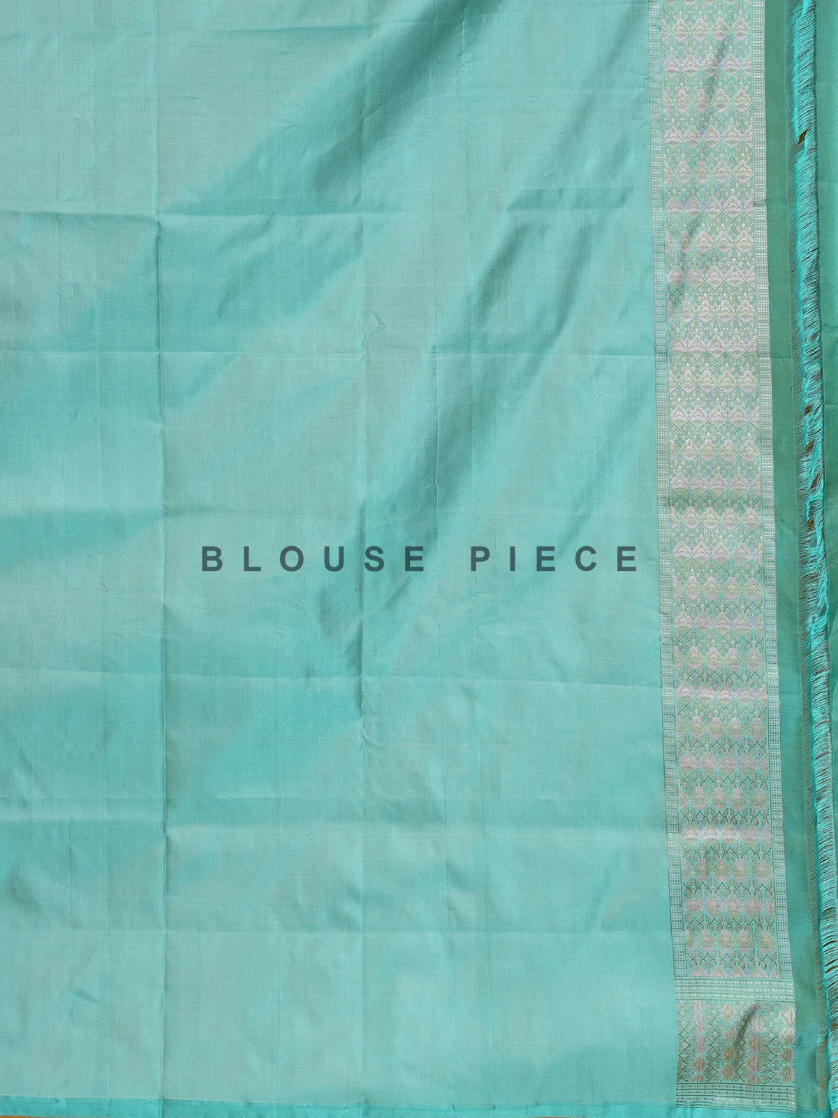 Sea green floral weaving saree