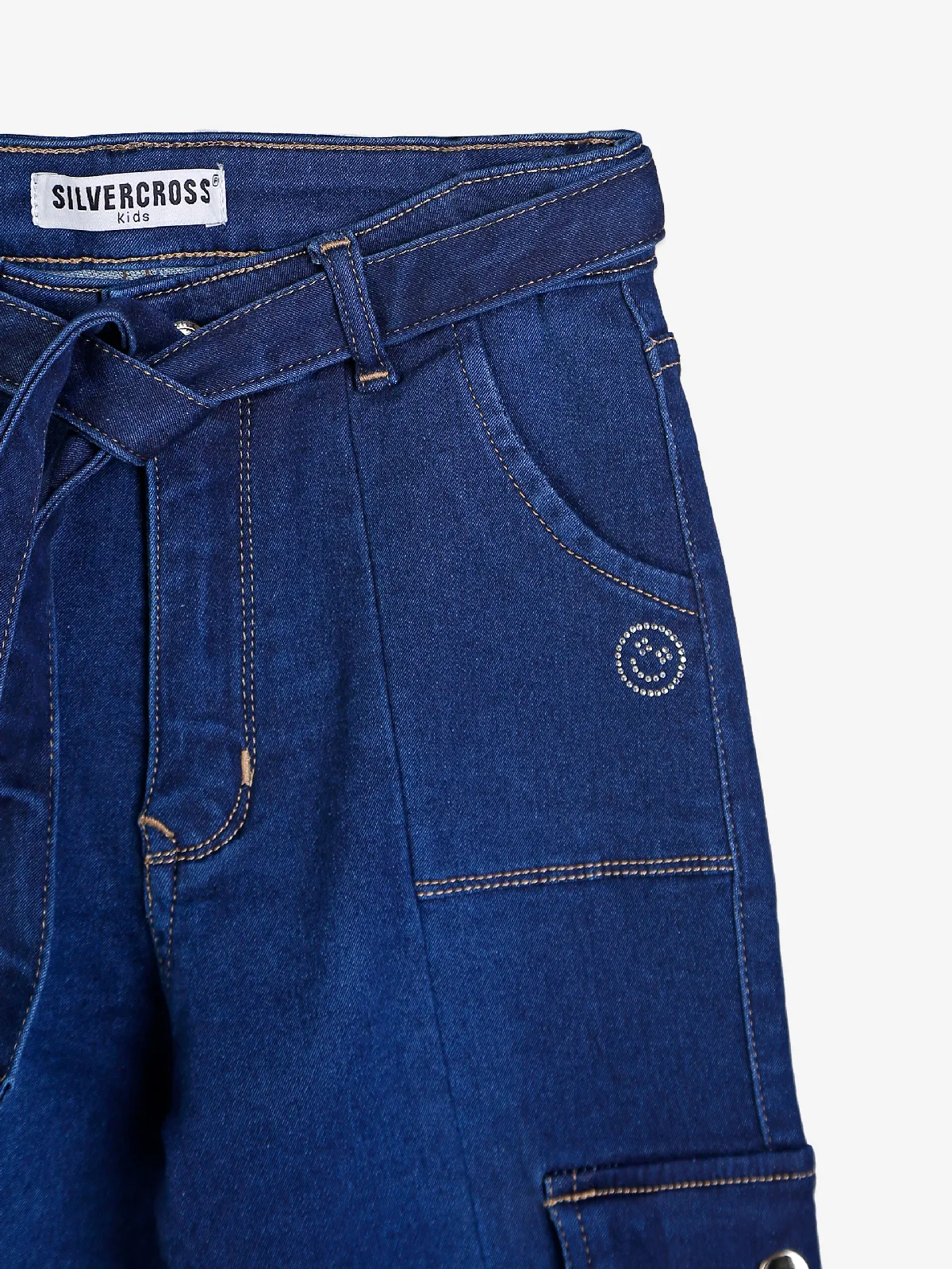 Silver Cross navy cargo jeans