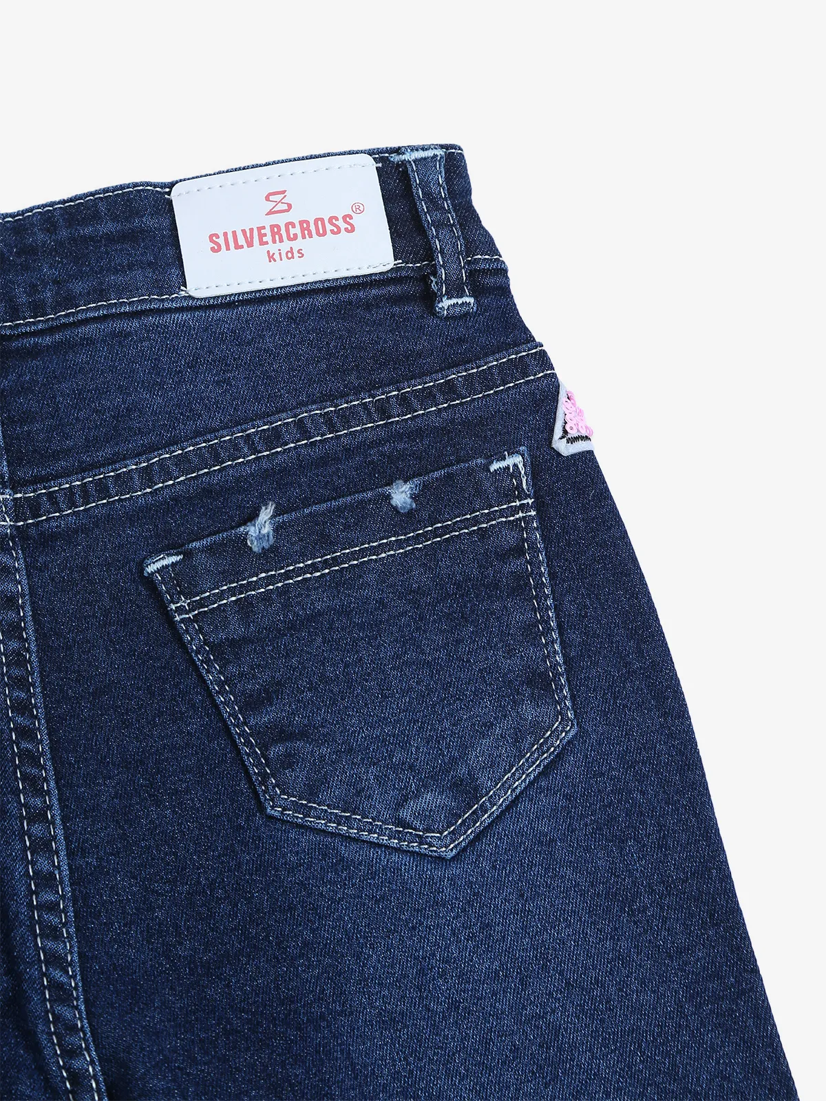 Silver Cross navy washed jeans