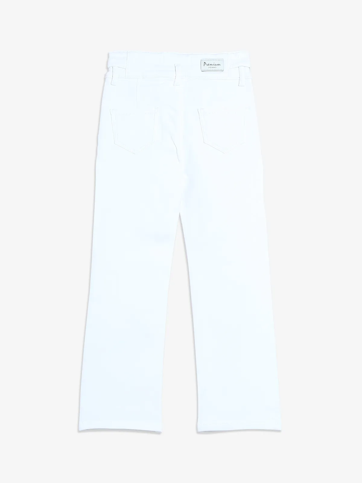 Silver Cross white solid jeans