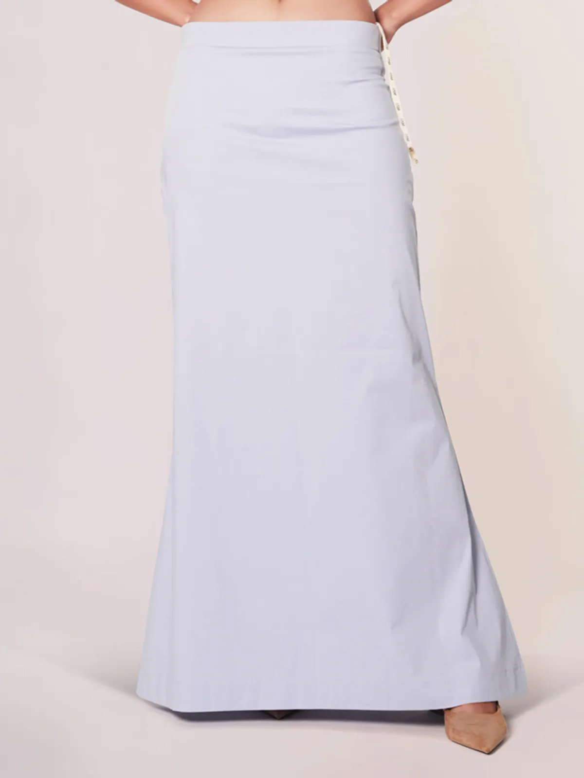 Sky blue plain lycra cotton petticoat