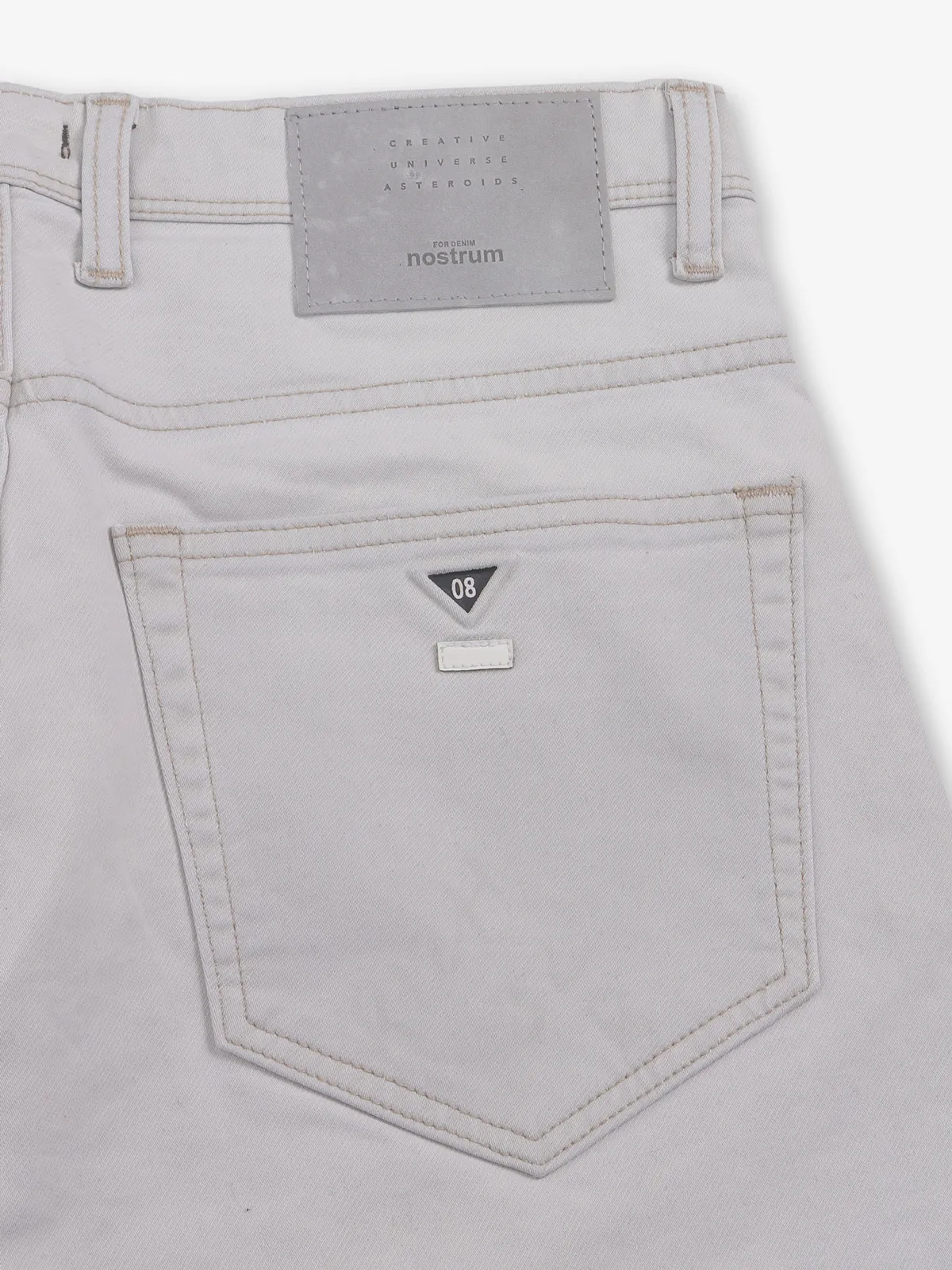 Solid ice grey denim jeans from NOSTRUM