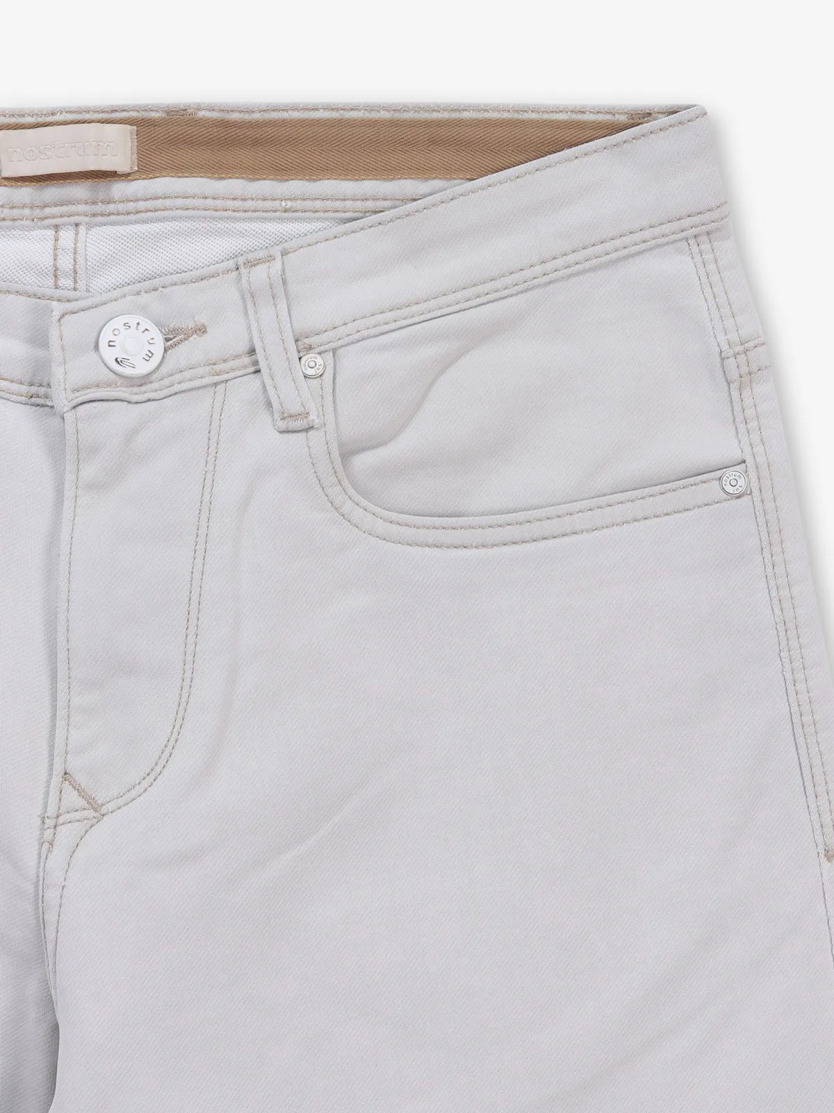 Solid ice grey denim jeans from NOSTRUM