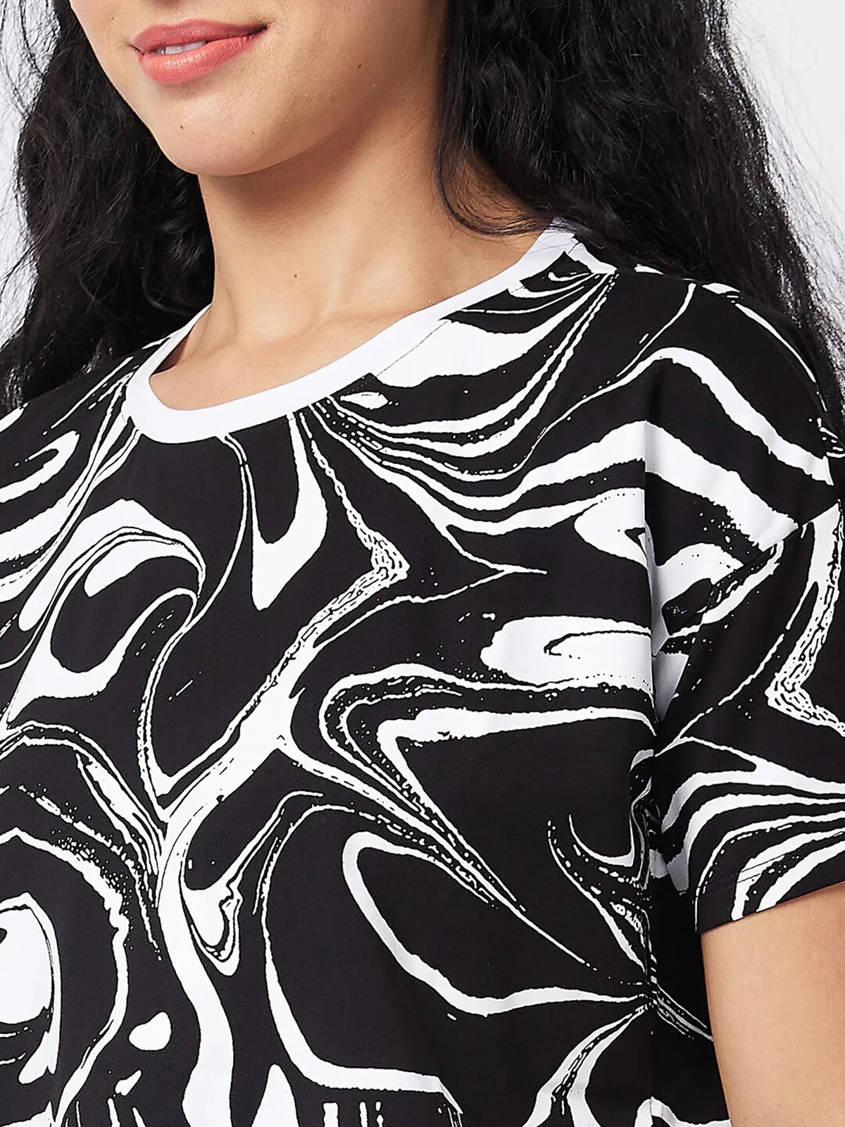 SPYKAR black printed cotton top