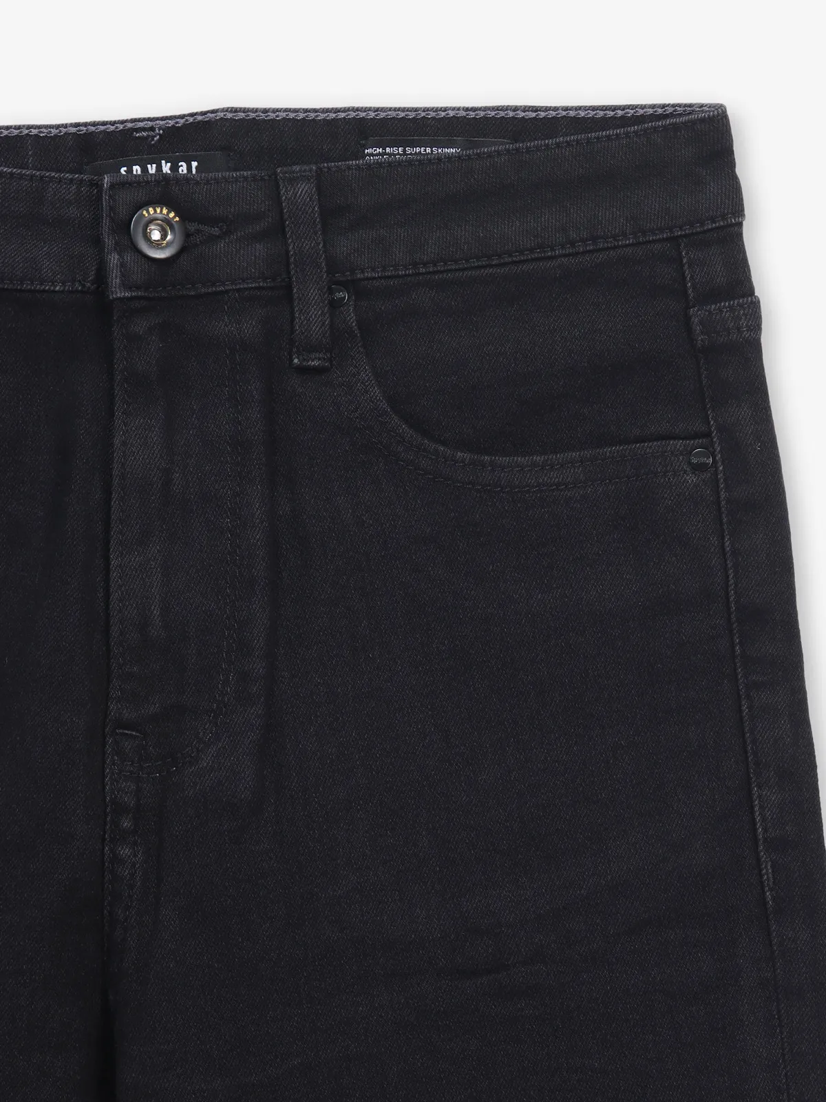 SPYKAR black slim fit denim jeans
