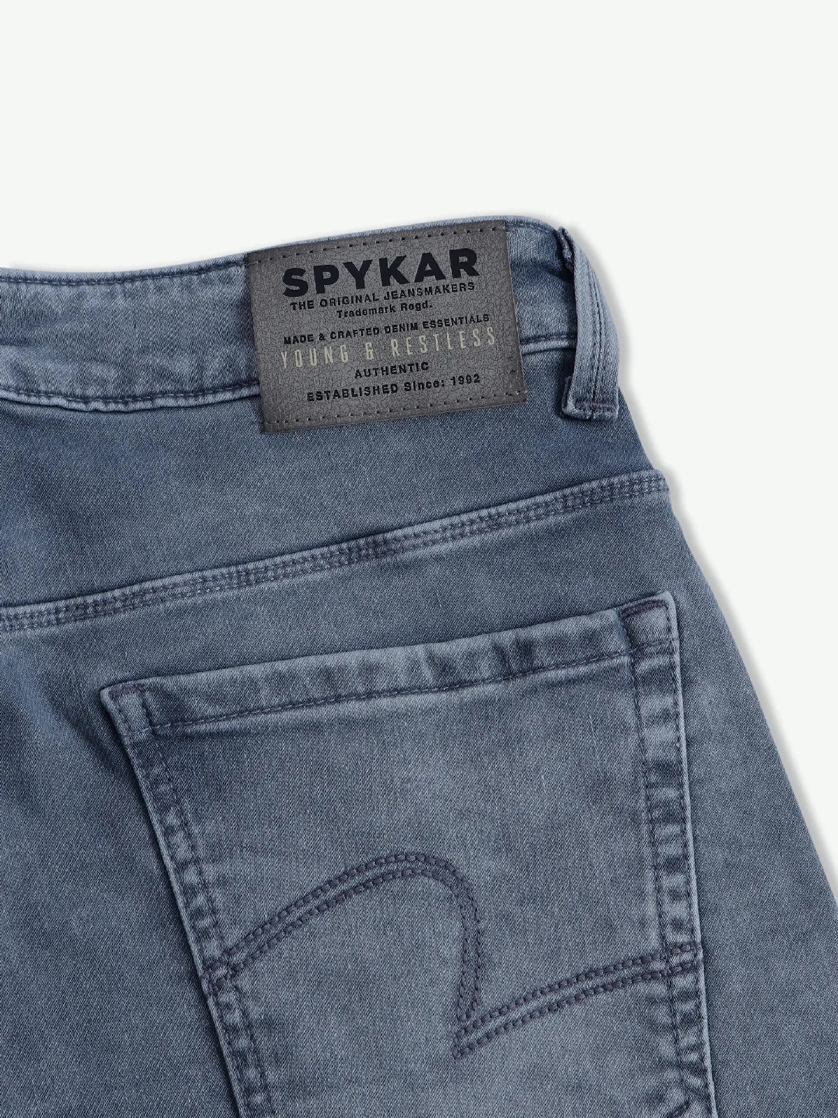 Spykar grey washed skinny fit jeans