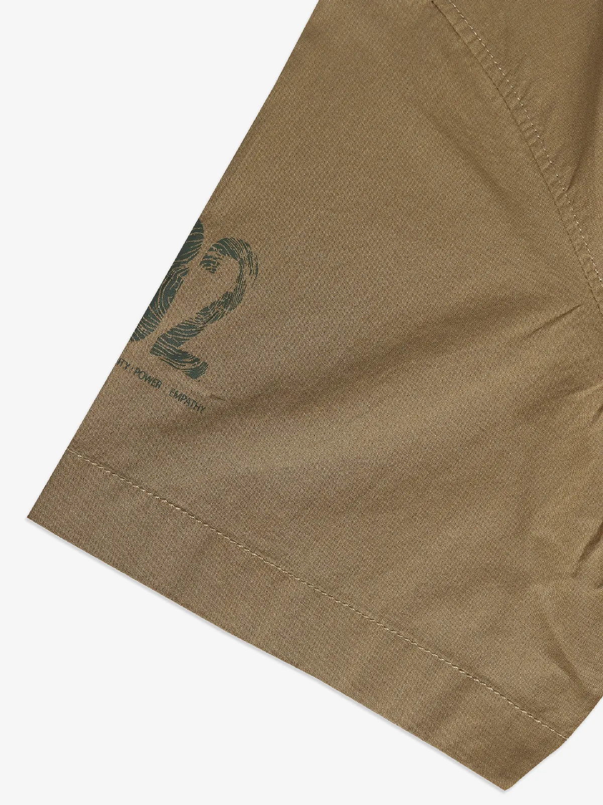 Spykar khaki cotton plain shirt